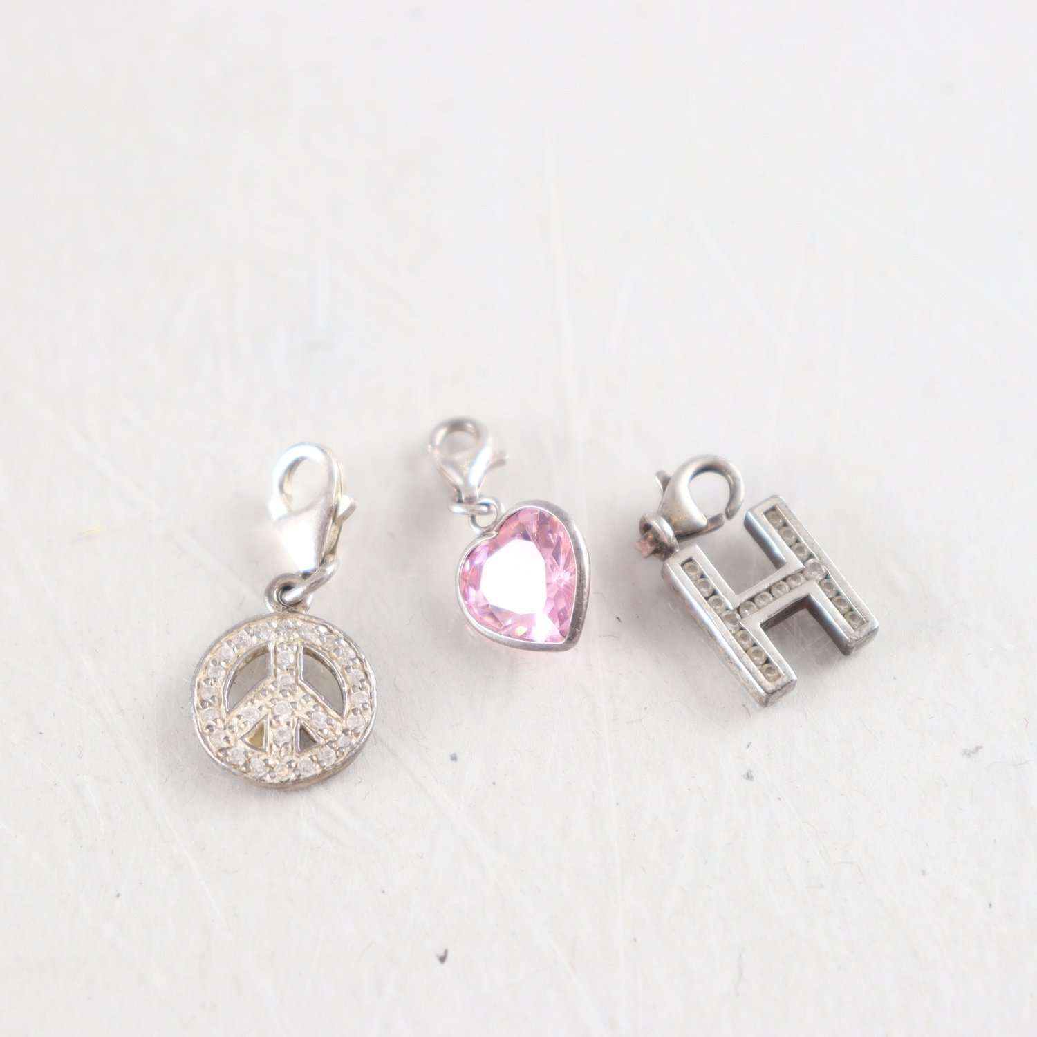 Hängen, silver 925, emalj, sten, 3 st.