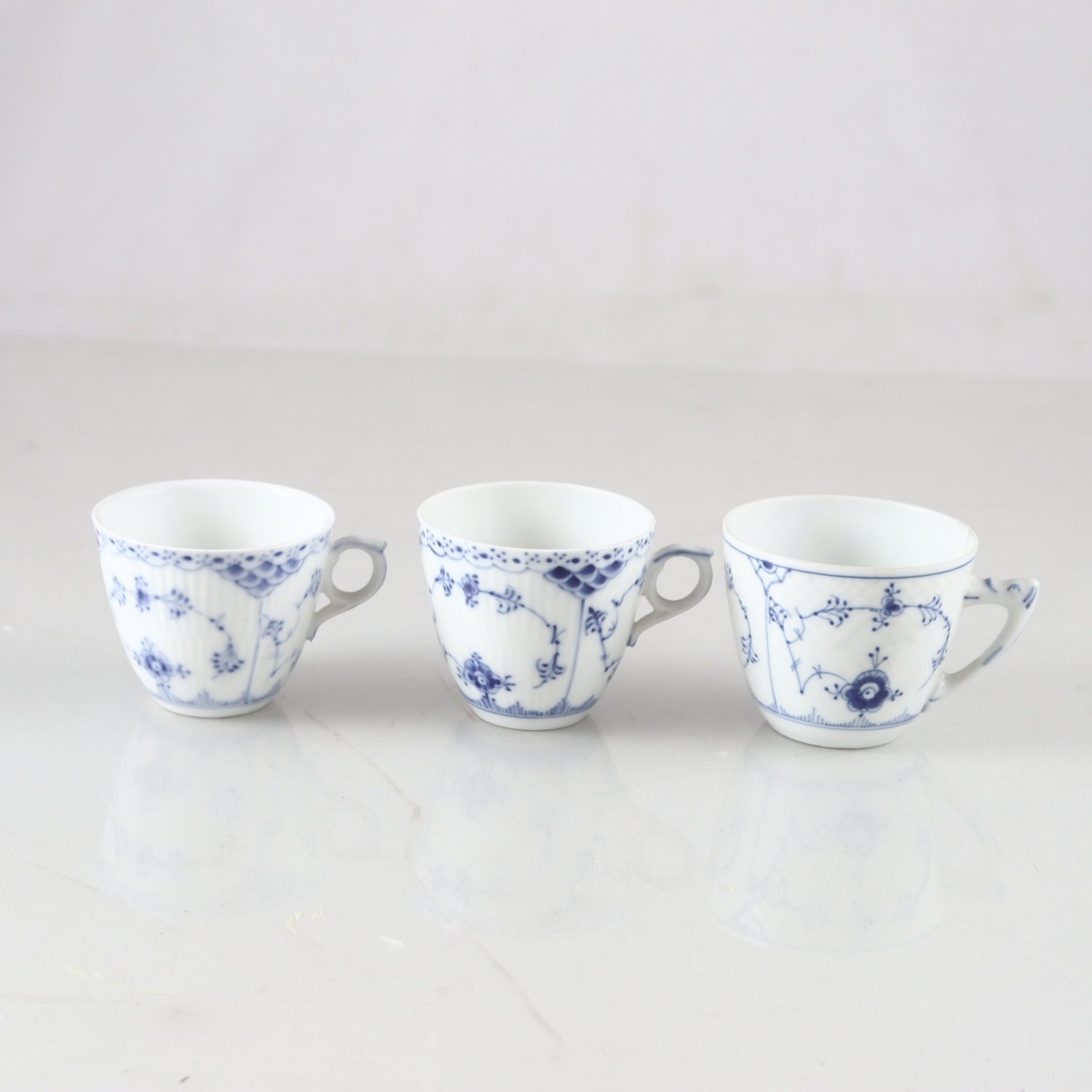 Koppar, musselmalet, Royal Copenhagen, 3 st