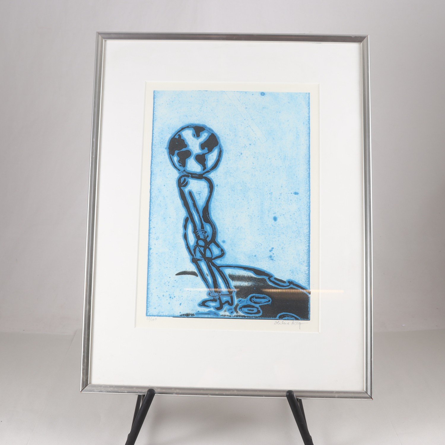 Färglitografi, Helene Billgren, (f.1952), 22/100, signerad. Endast avhämtning.