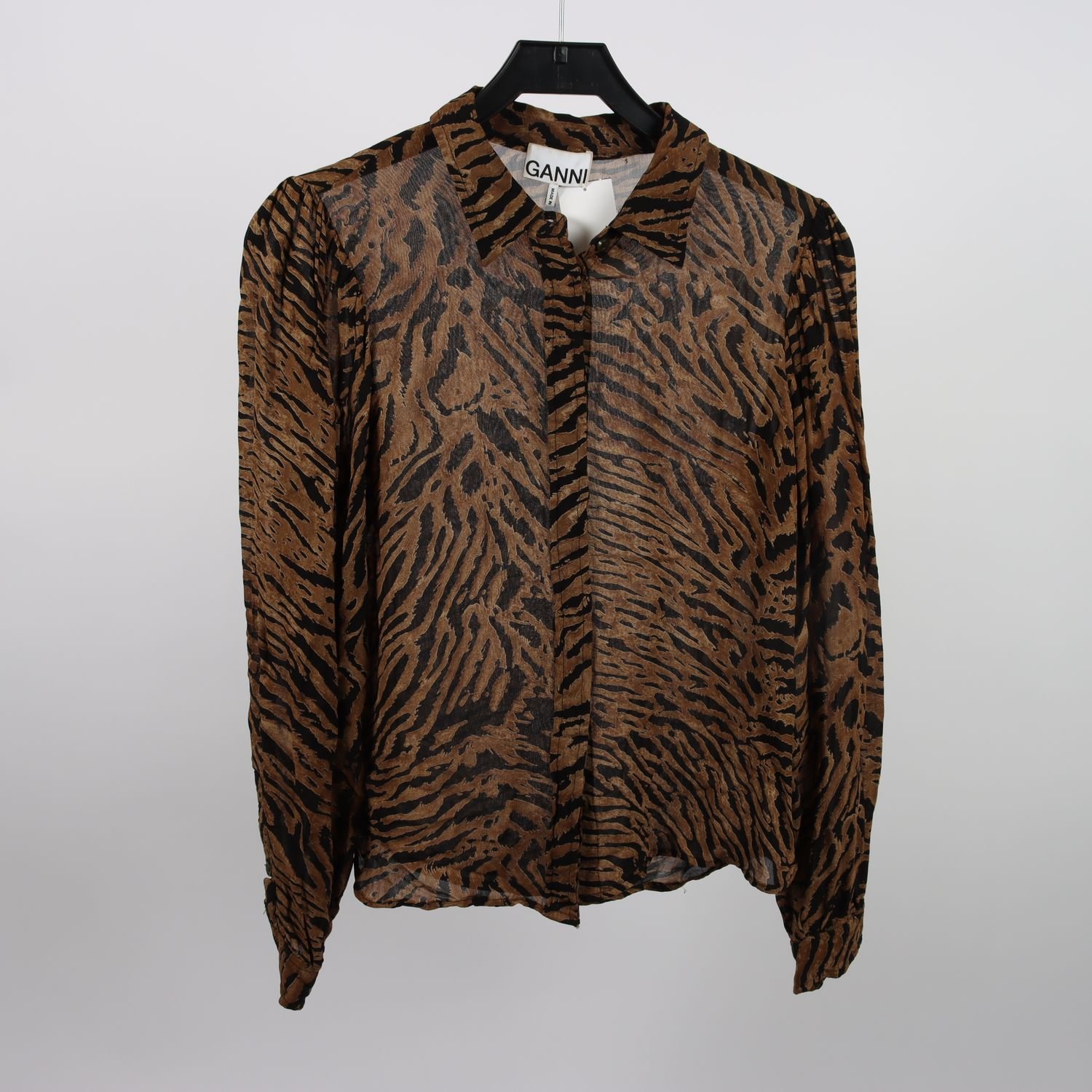 Blus, Ganni, mönstrad, stl. 38