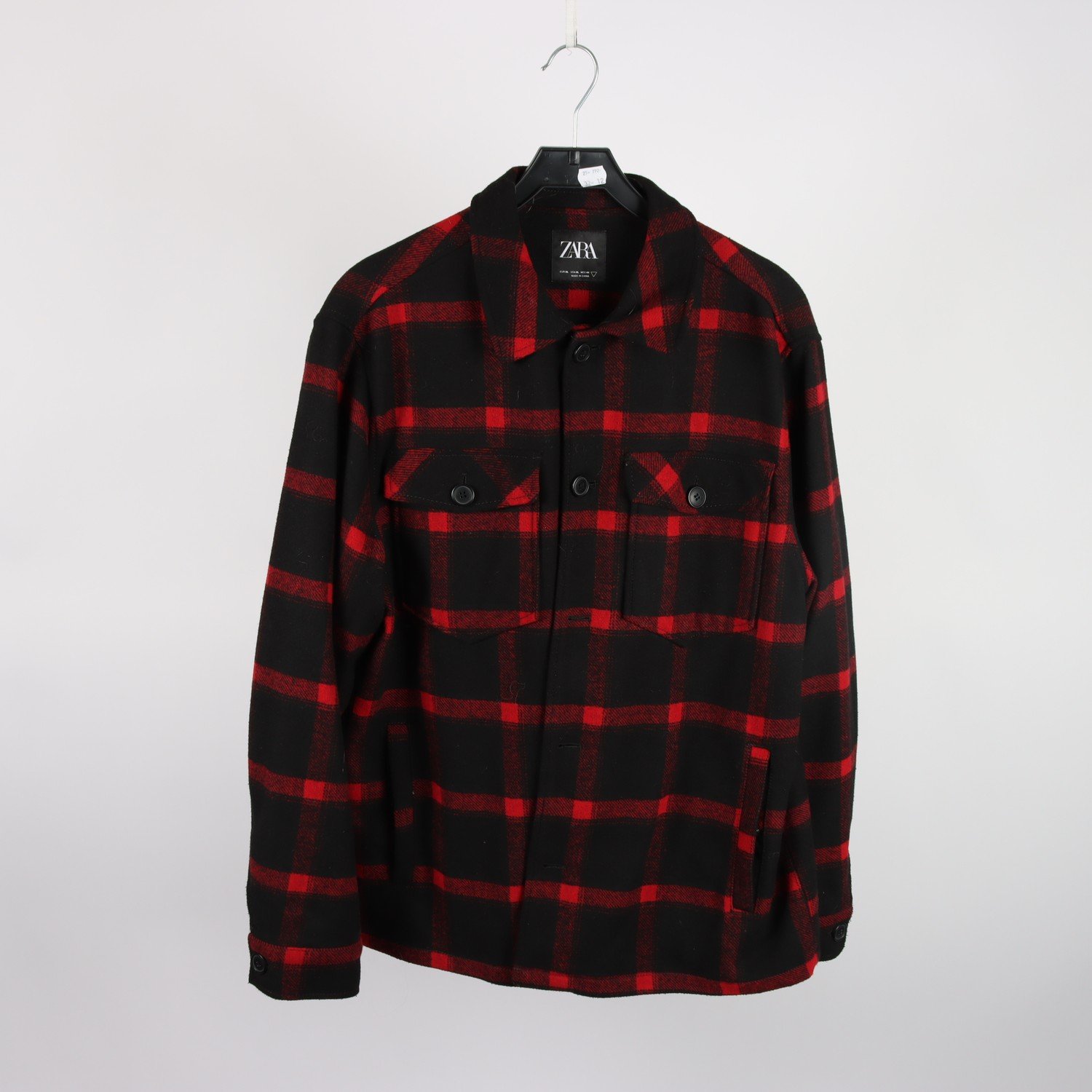 Skjortjacka, Zara, rutig, stl. XL
