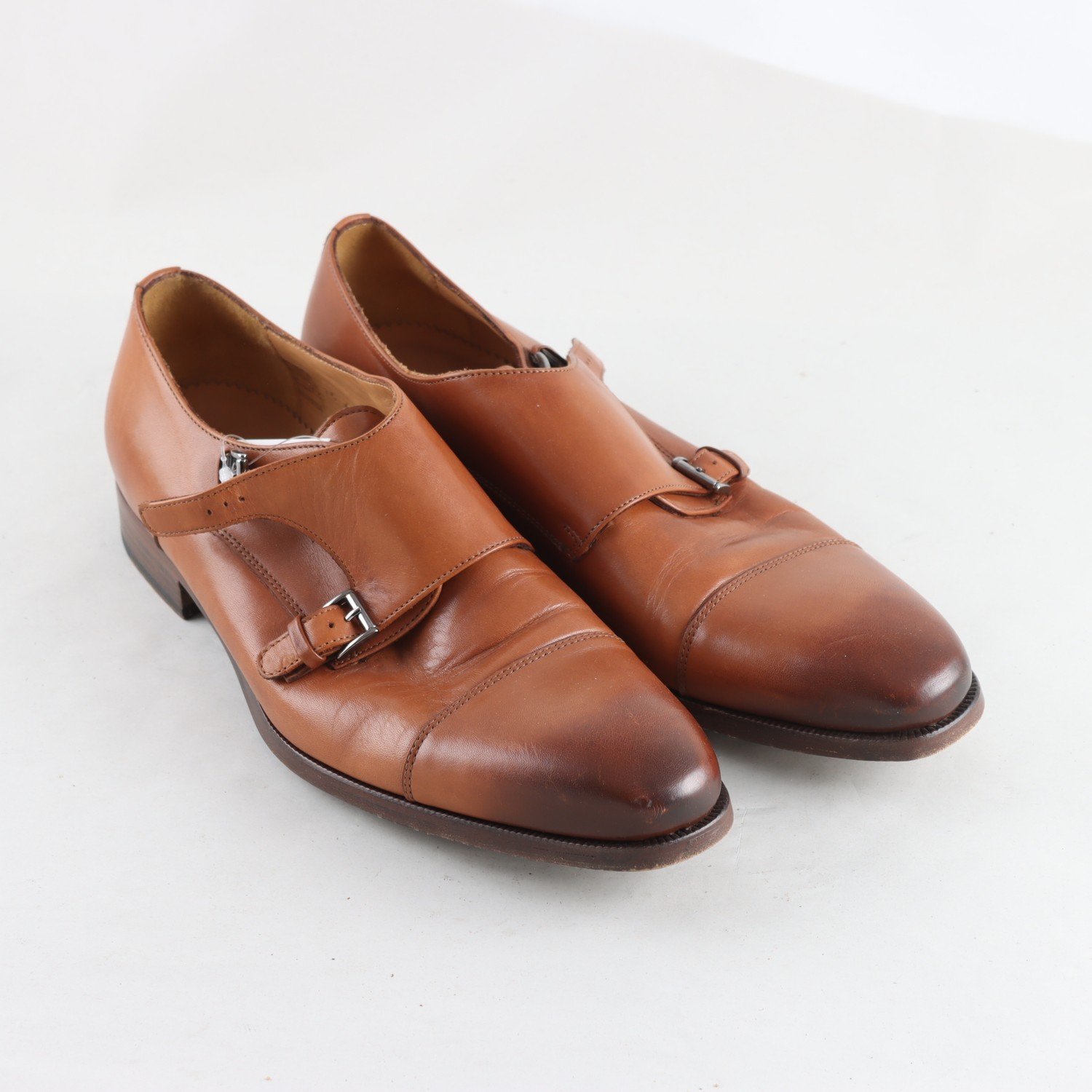 Skor, Avelar, double monkstrap, läder, stl. 43