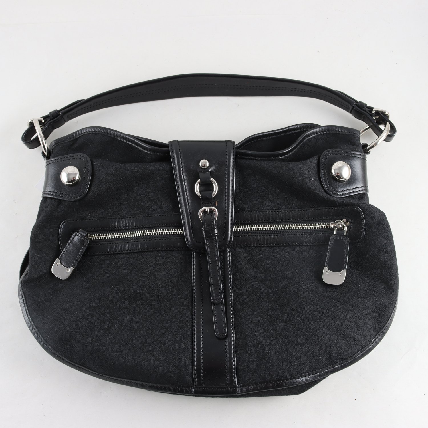 Handväska, DKNY Donna Karen New York, läder & textil