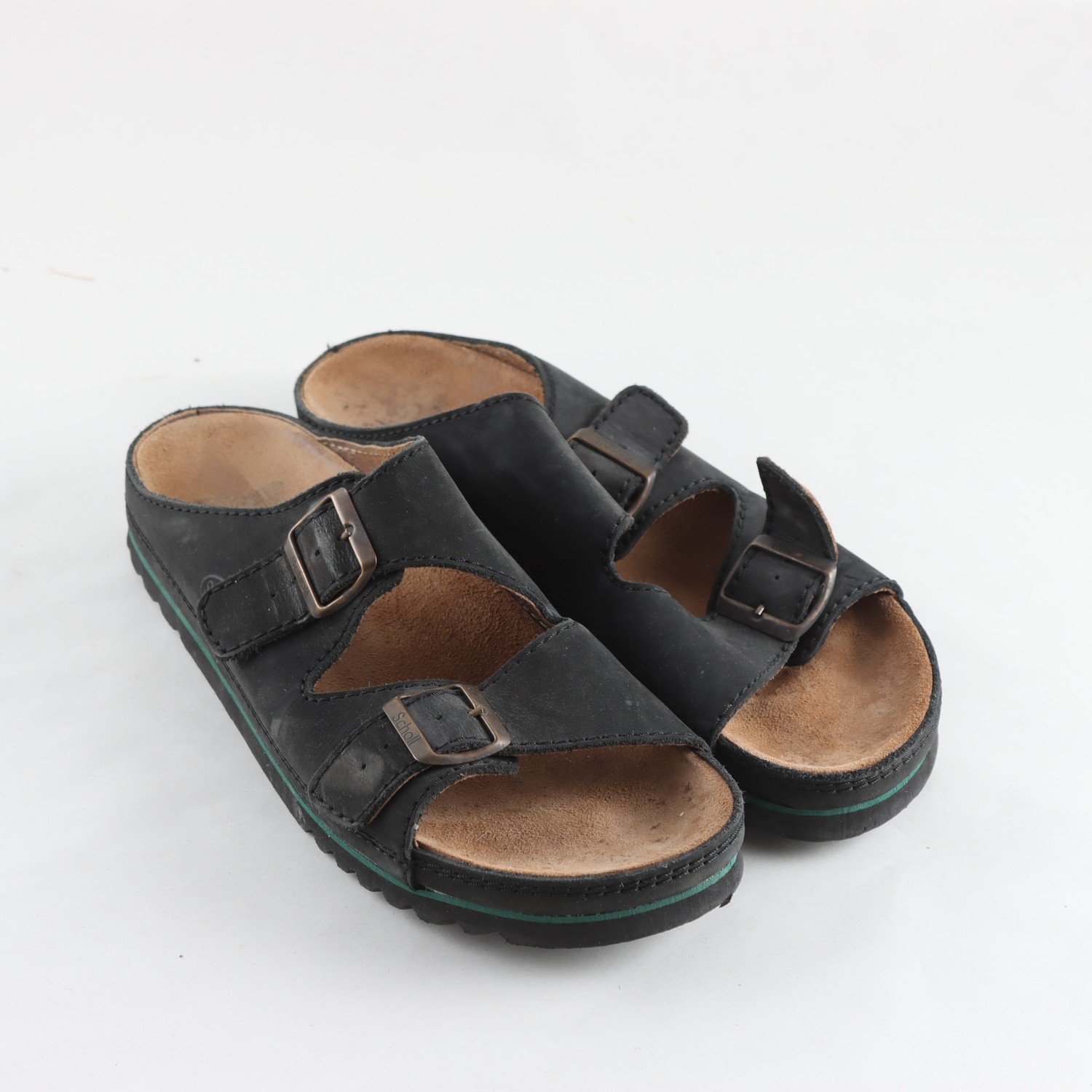 Sandaler, Scholl, svart, skinn, stl. 45