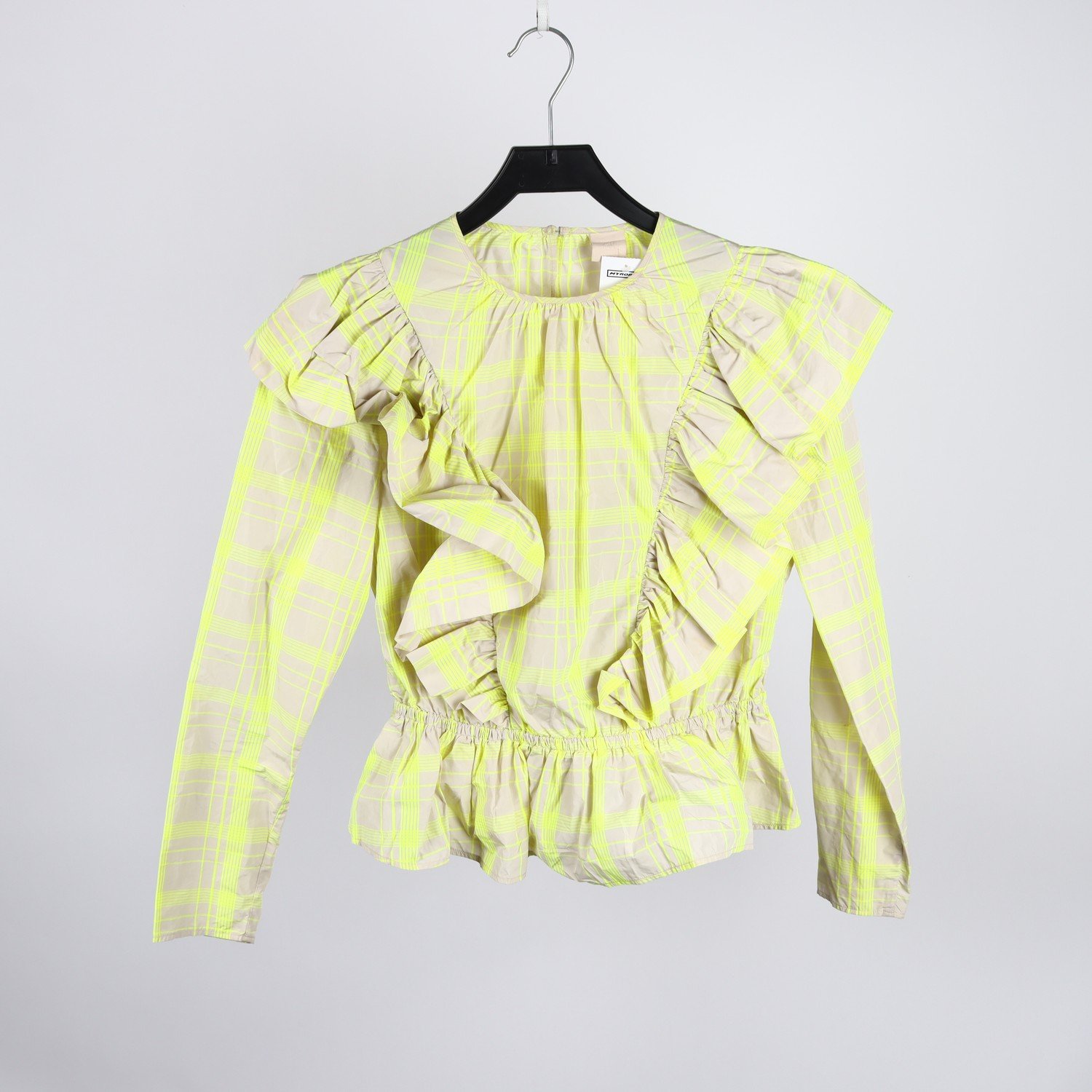 Blus, H&M, mönstrad, stl. 38