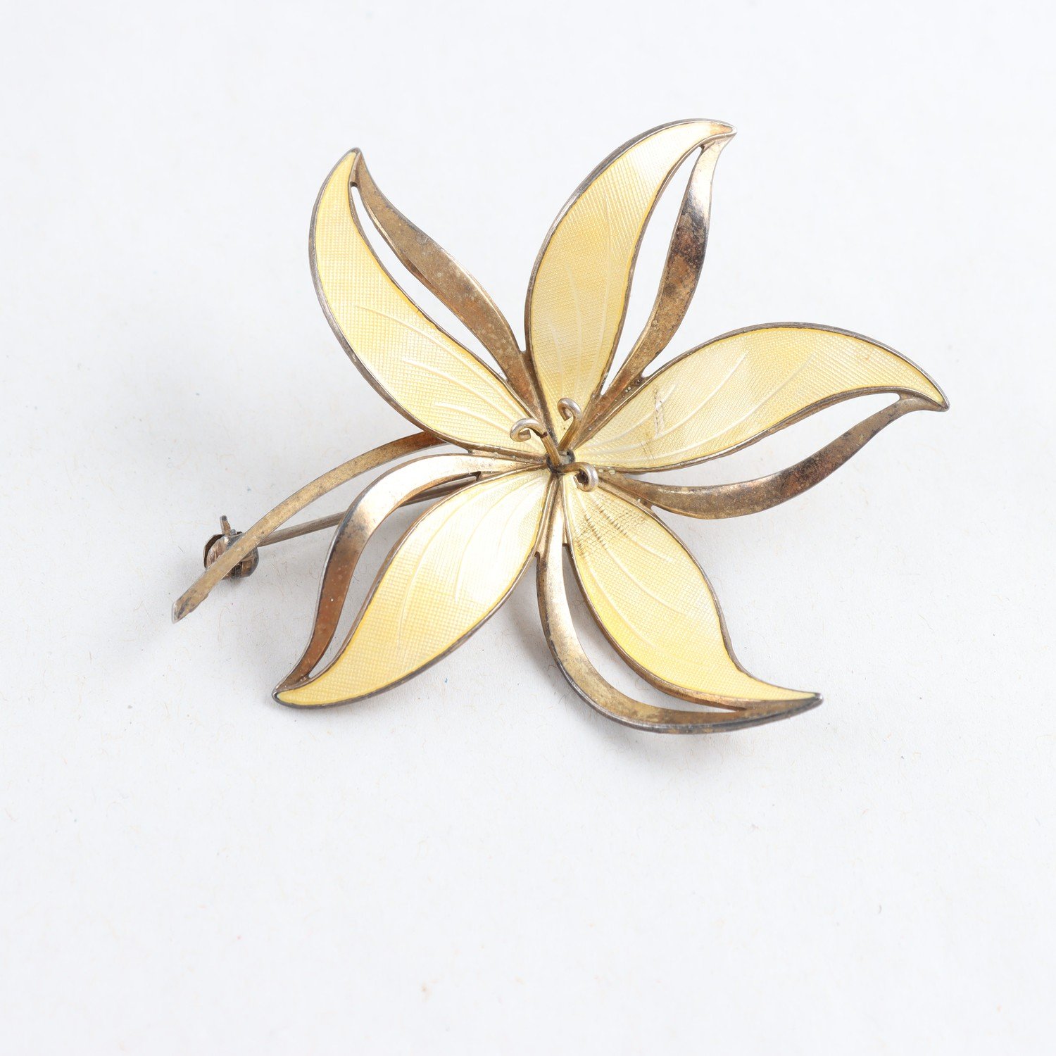 Brosch, sterling silver 925, Norge, emalj.