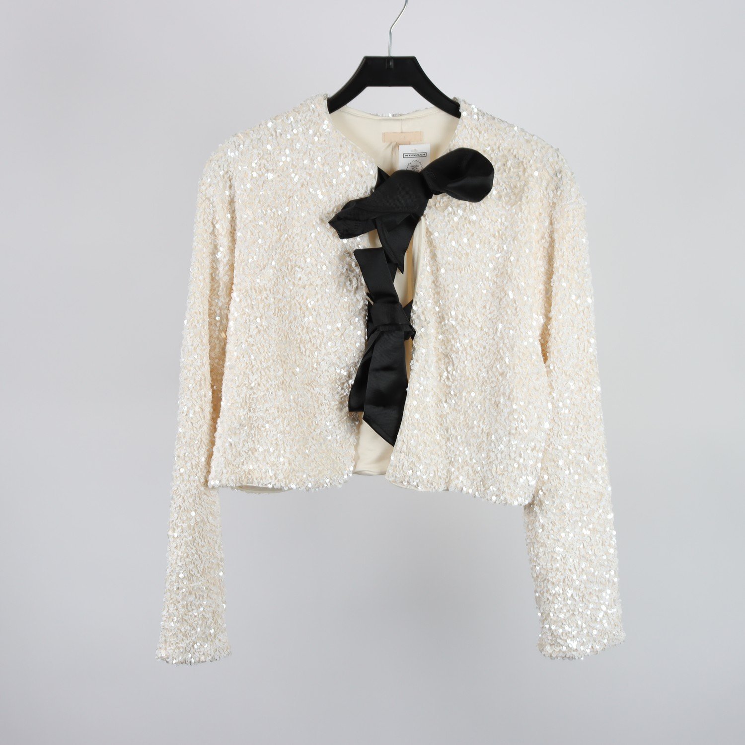 Festjacka, H&M, off-white, paljetter, stl. M