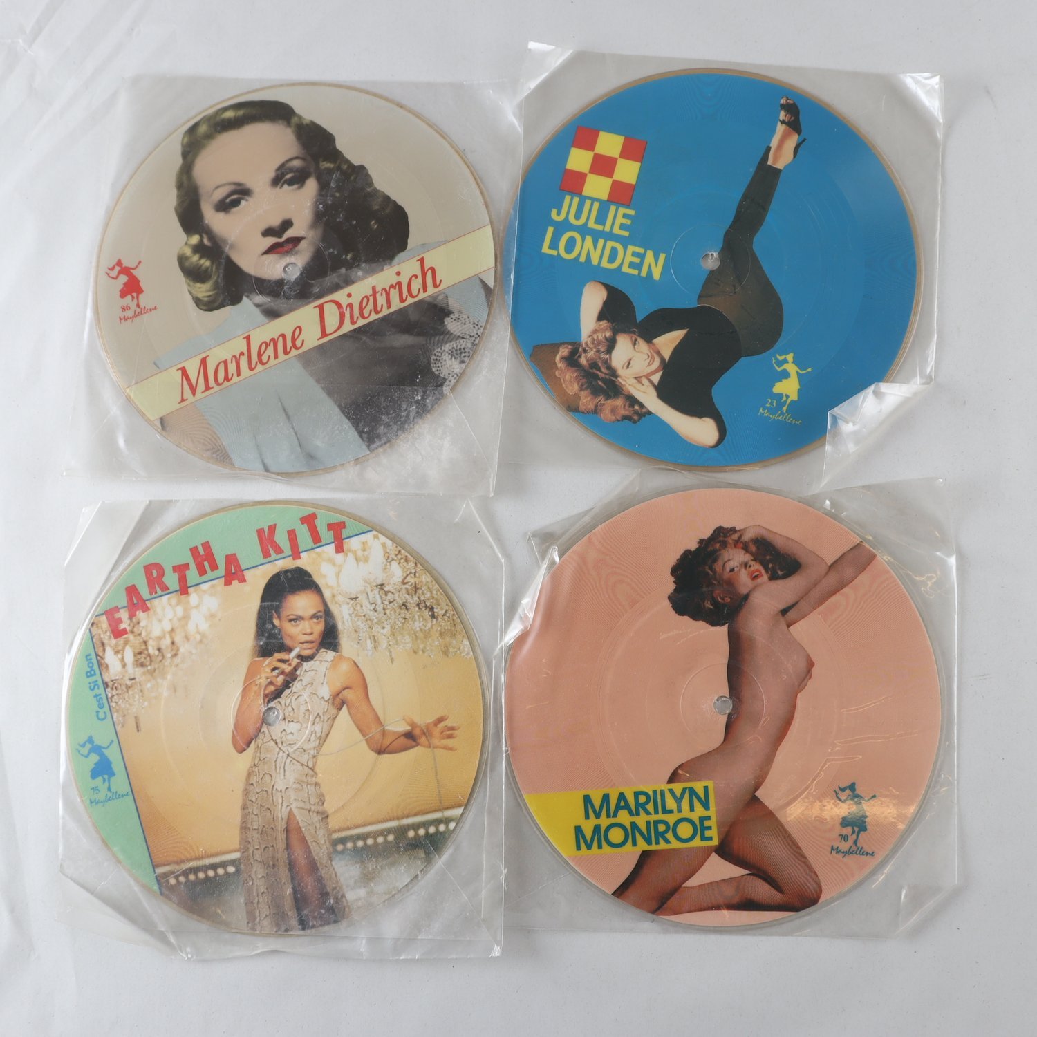 Singel Picture Disc: Marilyn Monroe, Eartha Kitt, Julie London, Marlene Dietrich