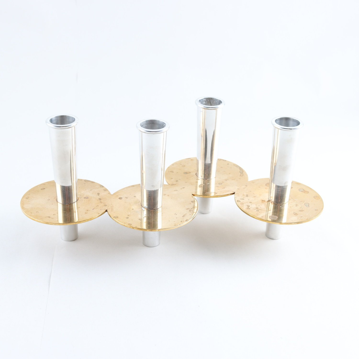 Ljusstake, Klong, Kluster, Filippa Reuterswärd, mässing/alluminium.