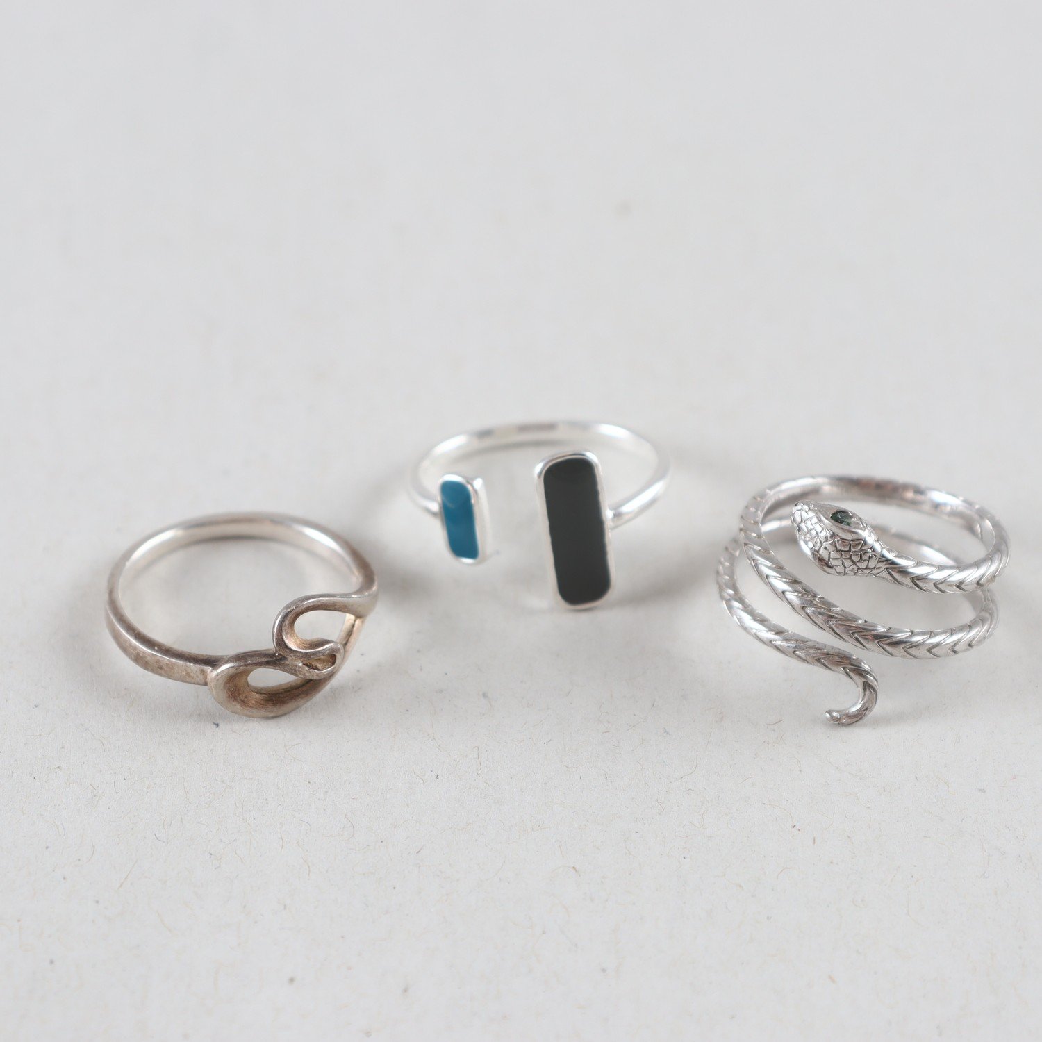 Ringar, Silver, 3st, Brv: 8,4g