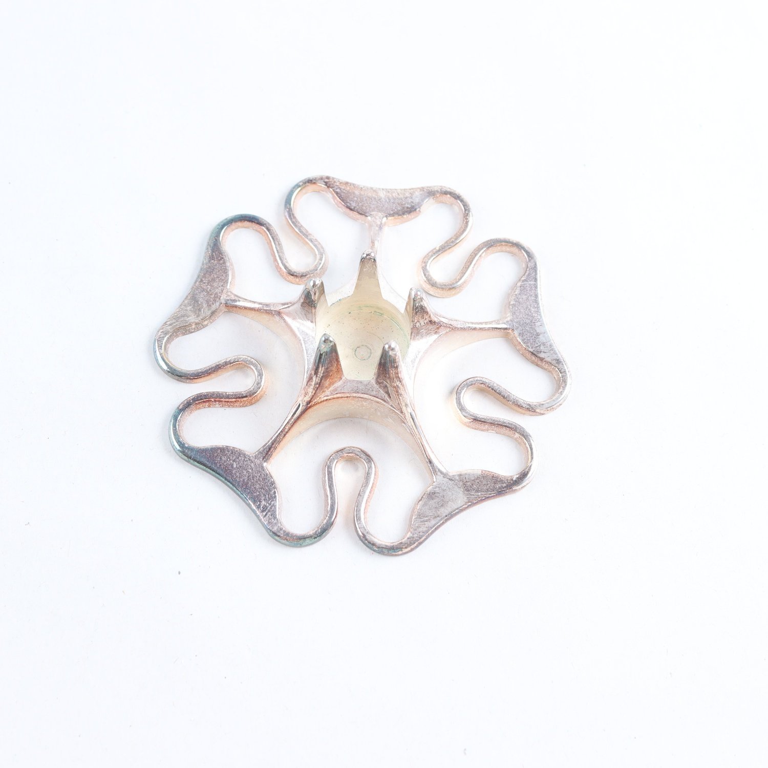 Ljusstake, Skultuna, ”Rosen”, silverplätterad mässing.