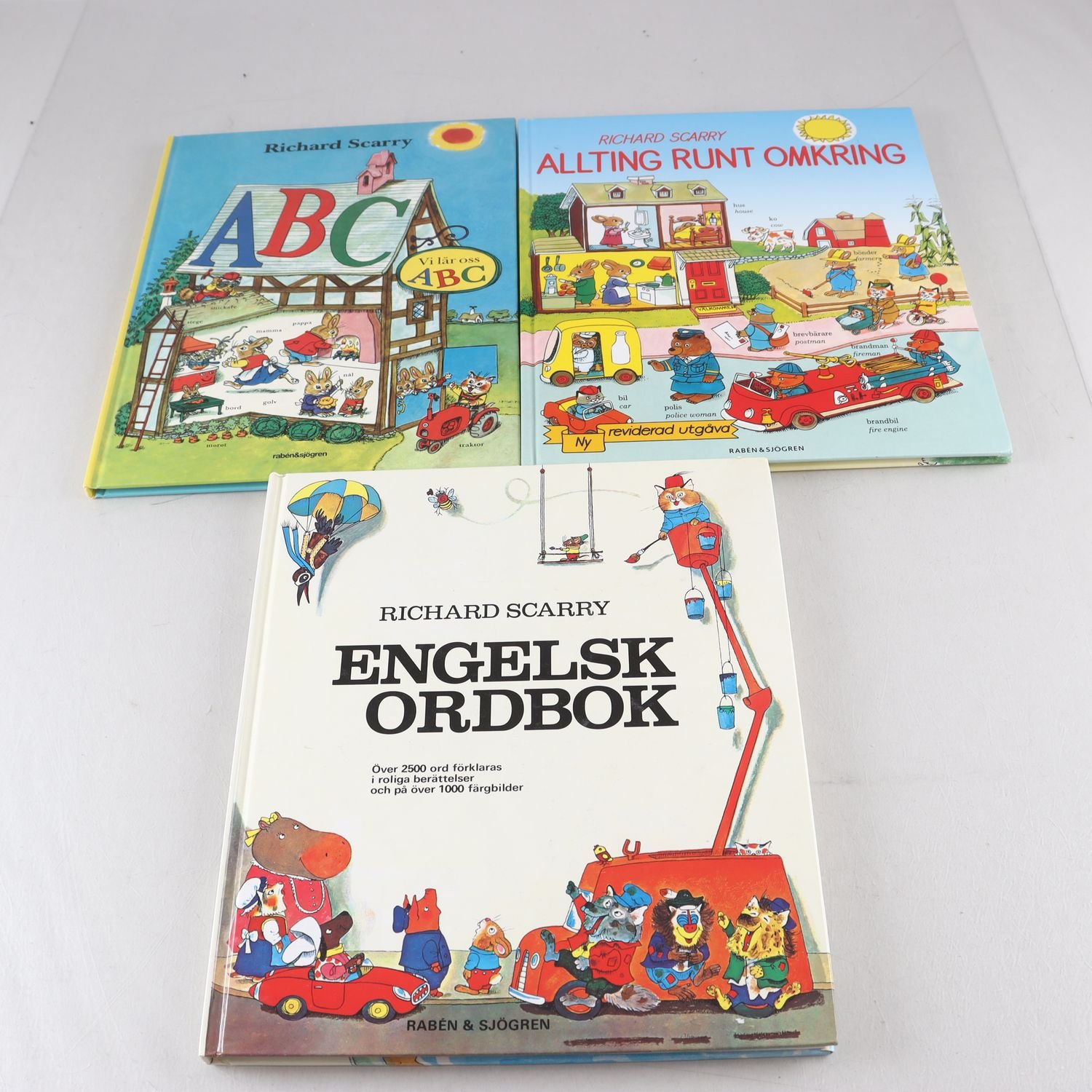 Richard Scarry, bokpaket med 3 volymer