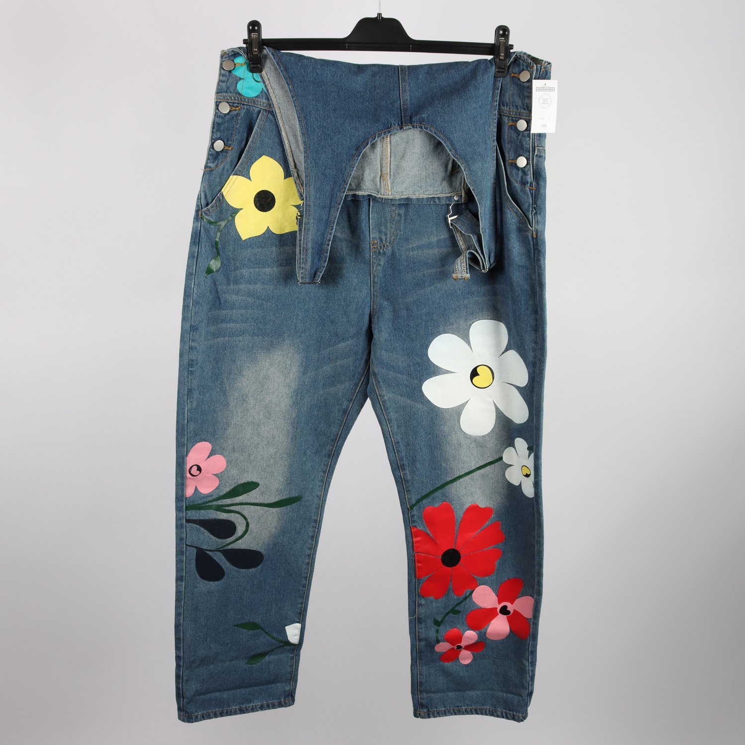 Denim Hängselbyxor, Tendency, blå, stl. L