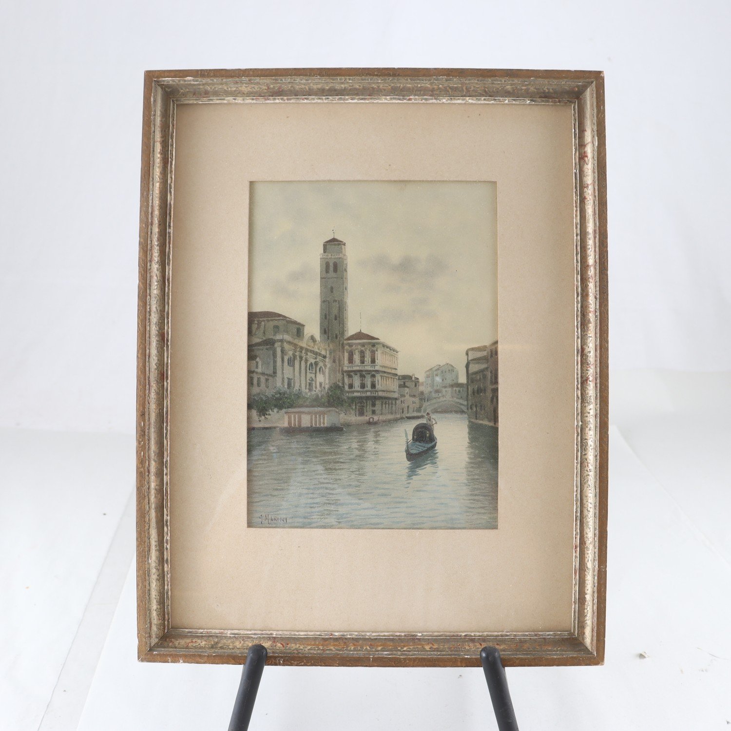 Akvarell, Venedig, G. Martini, oidentifierad konstnär, sign. Samfraktas ej