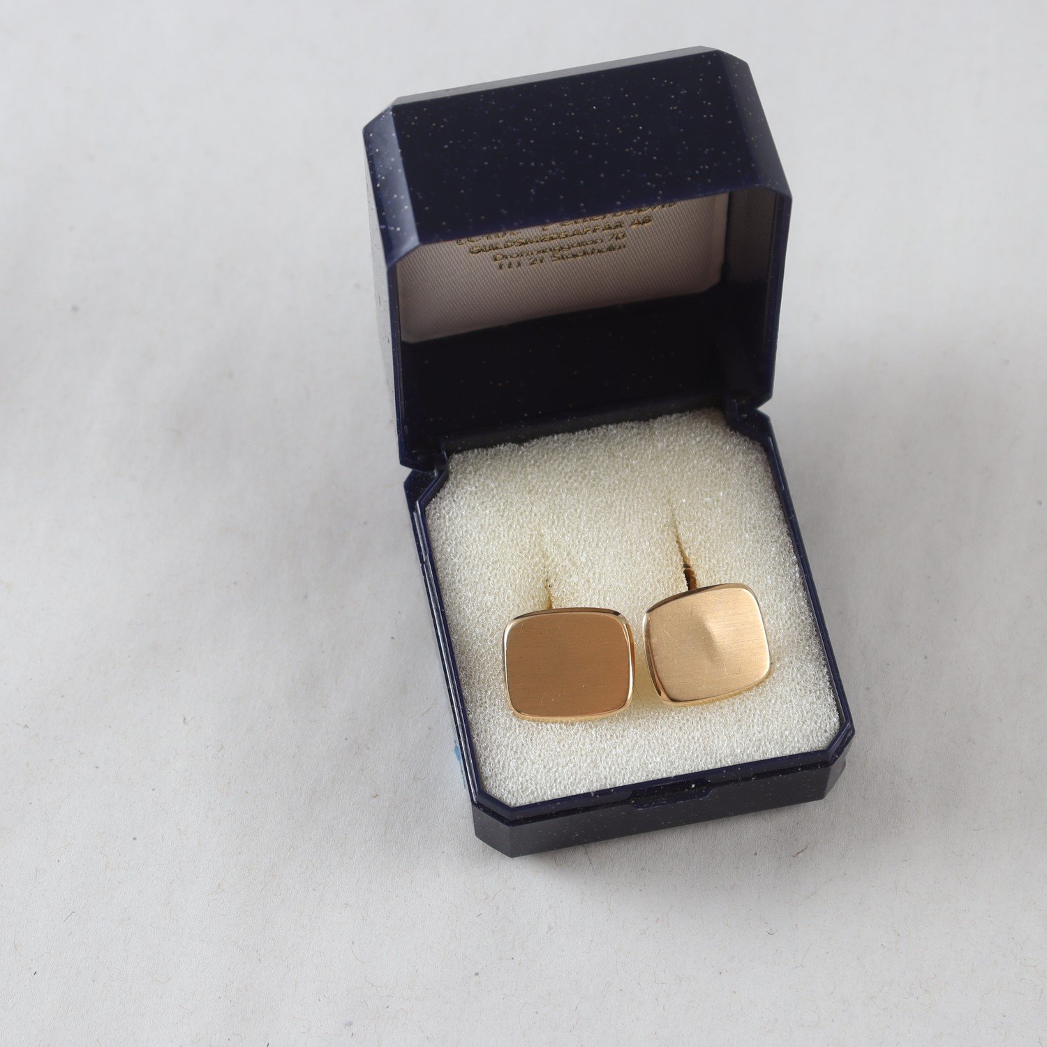 Manschettknappar, guld 18K, vintage, vikt: 4,5g