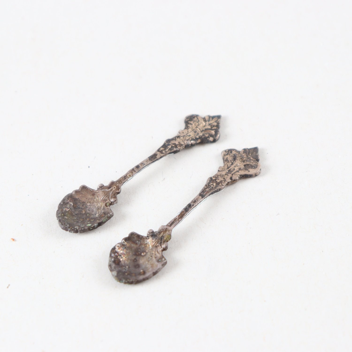Sockerskedar, silver, kattfot, 2 st