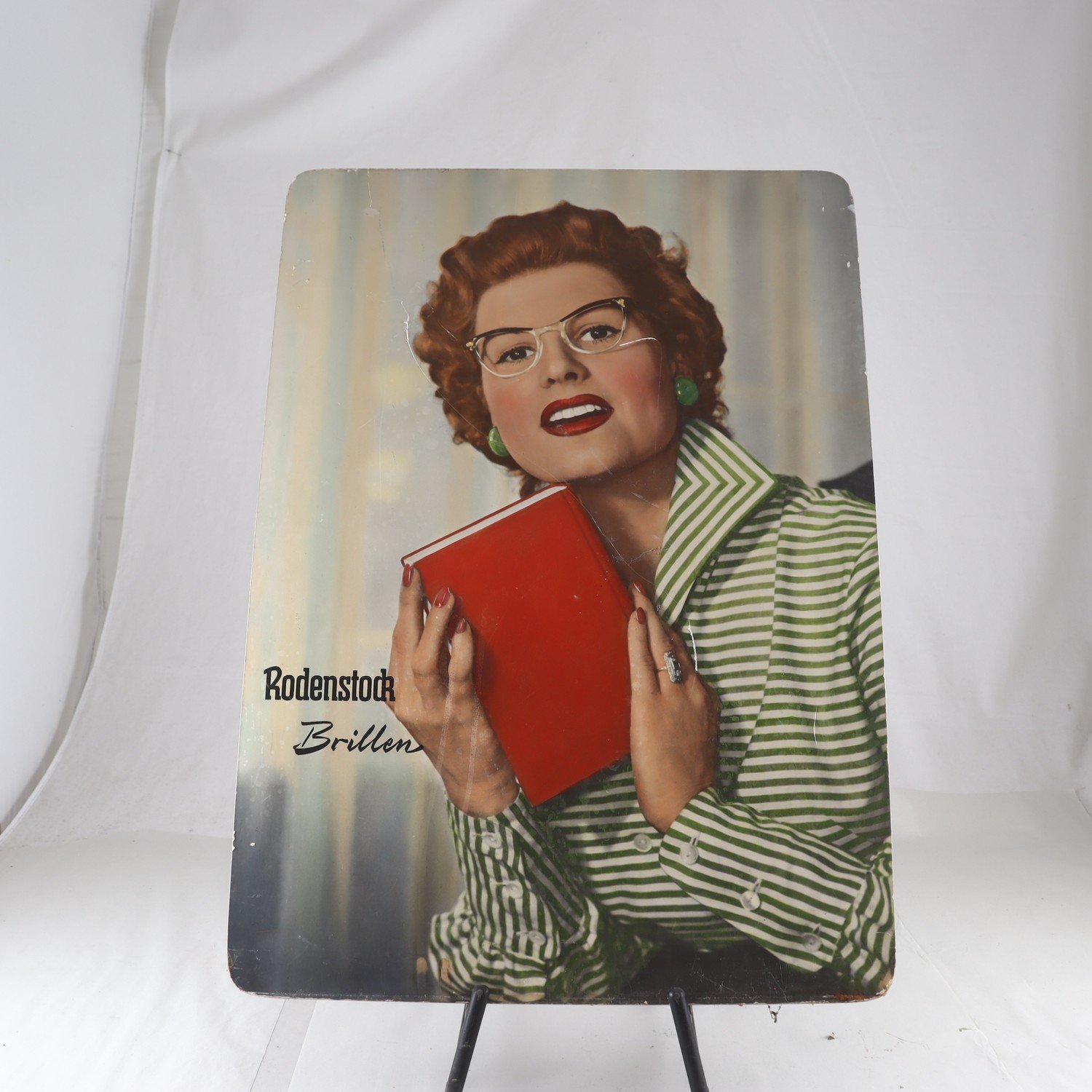 Reklamskylt, pannå, Rodenstock Brillen, 1950. Endast avhämtning
