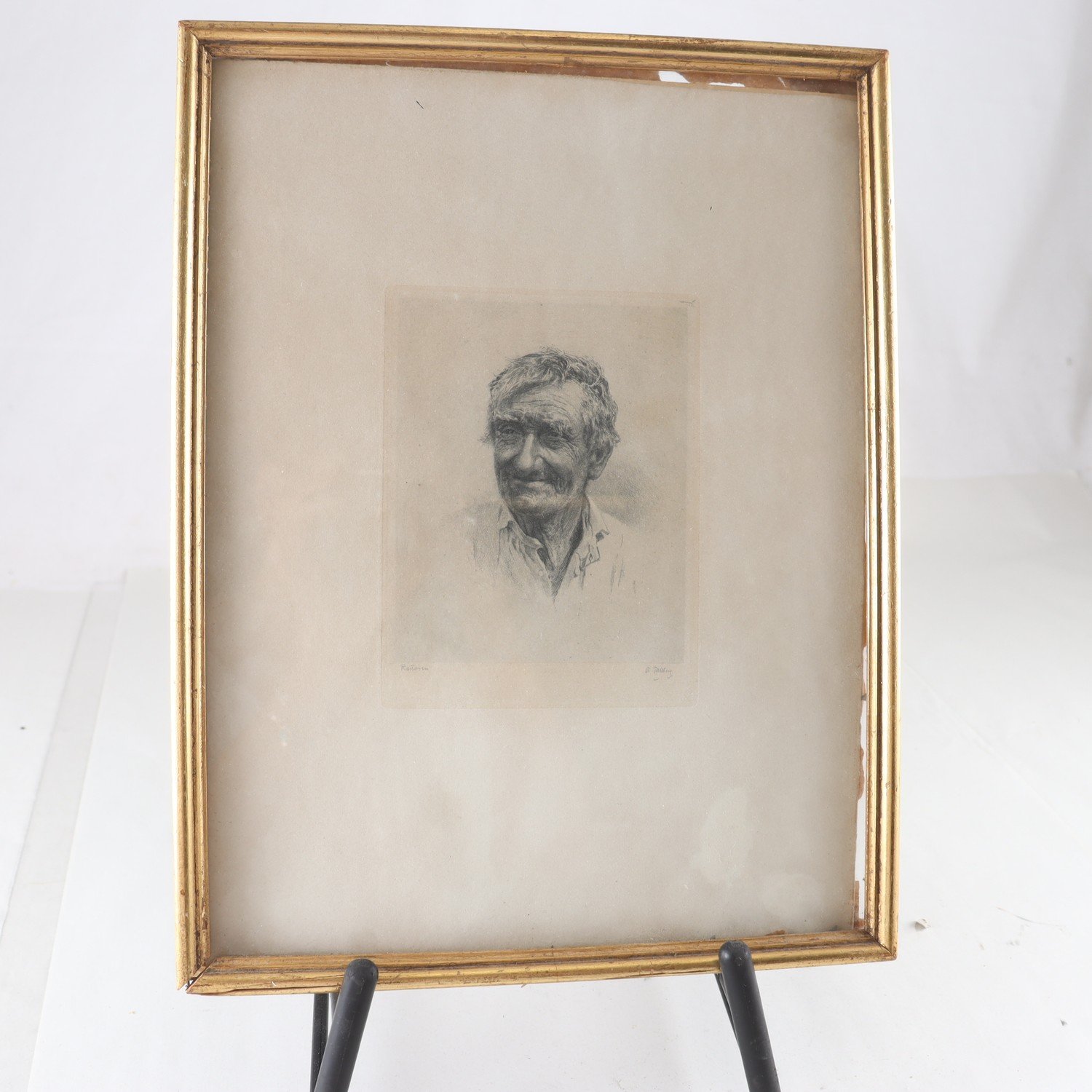 Etsning, Rättaren, Axel Tallberg, (1860-1928), signerad. Endast avhämtning