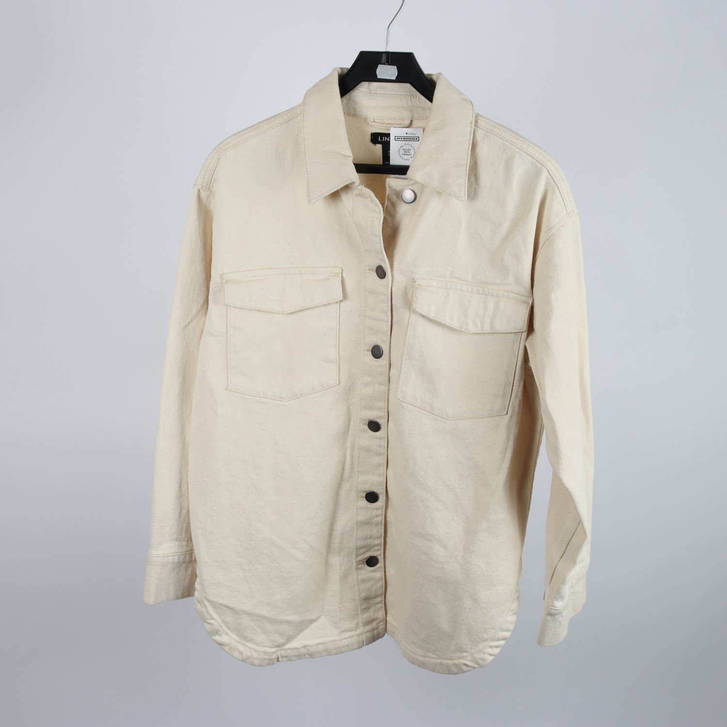 Jeansskjorta, Lindex, beige, stl. S