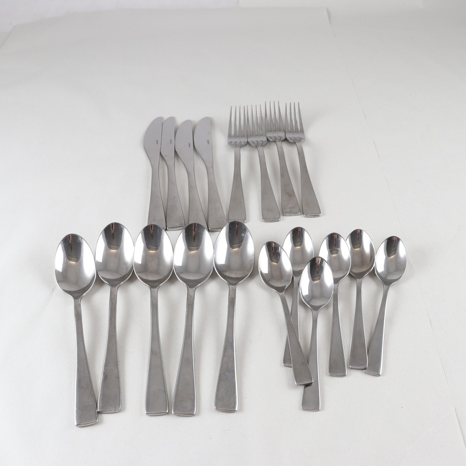 Bestick, rostfritt stål, Exxent, 19 del