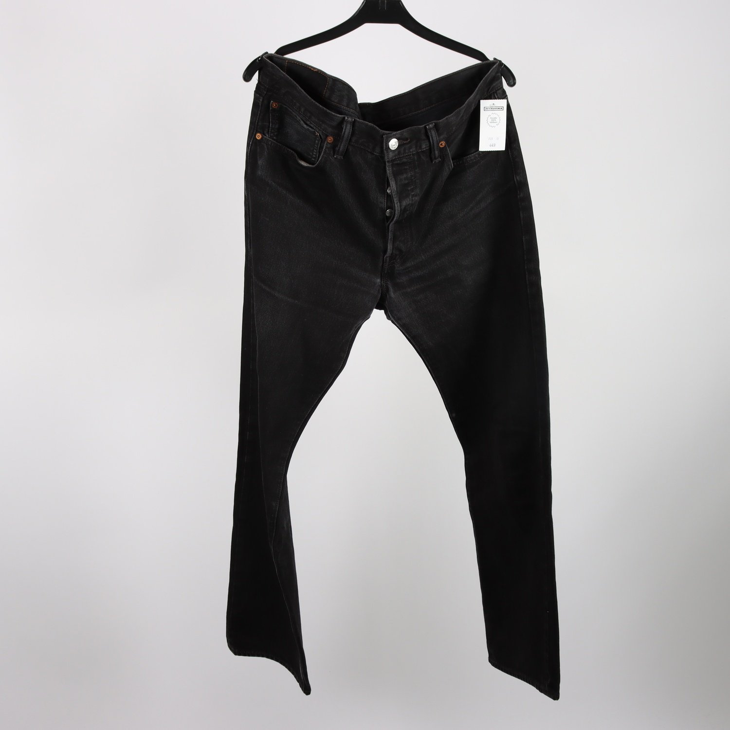 Jeans, Levi´s 501, svart, stl. W: 33″ L: 32″