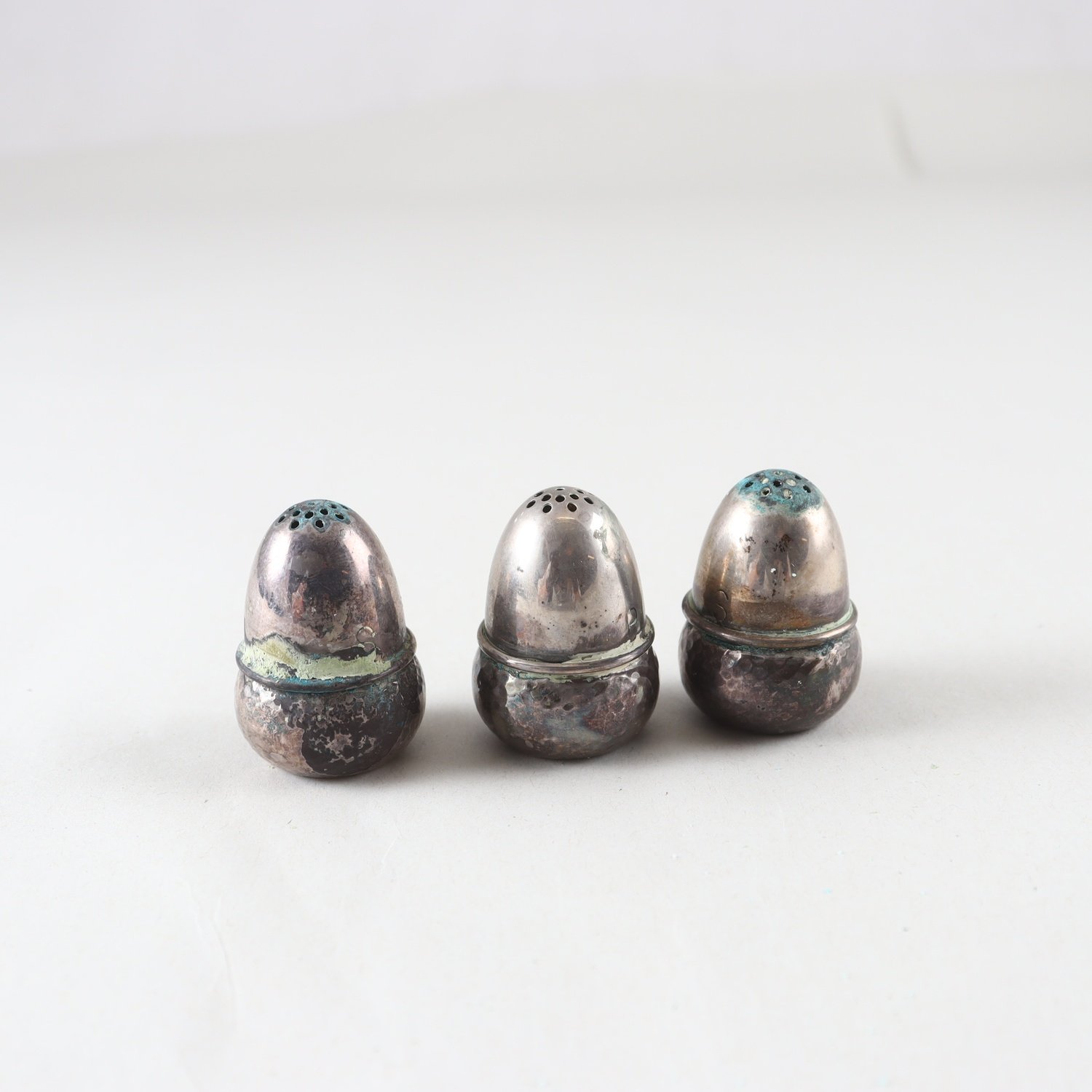 Salt & pepparkar, ekollon, silver 830, 3 st
