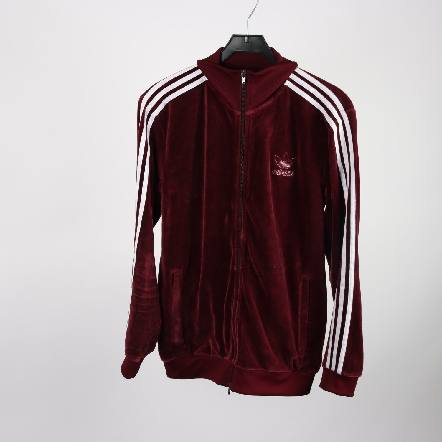Sportjacka, Adidas, vinröd, stl. M
