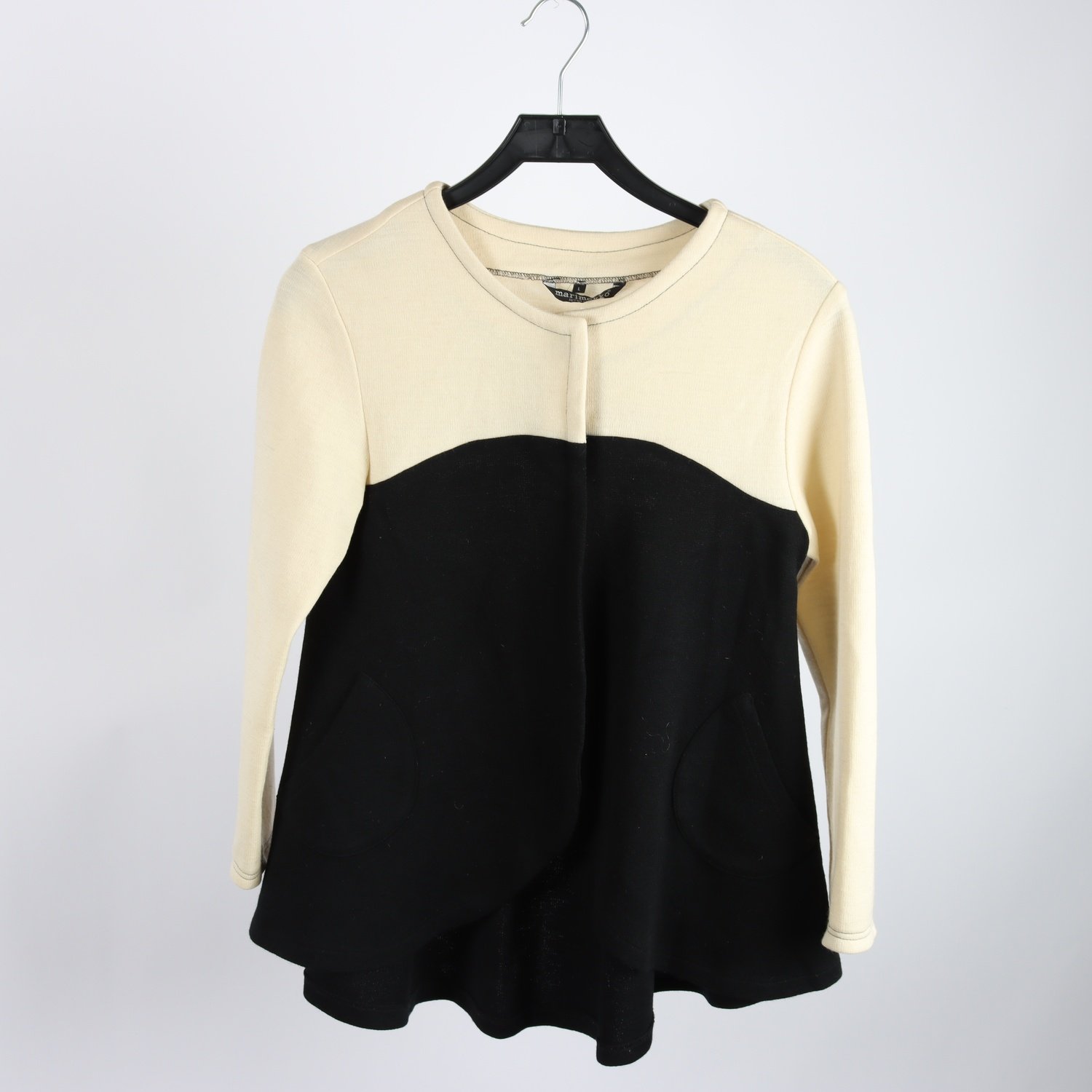 Kofta, Marimekko Ritva Falla, beige/svart, stl. L