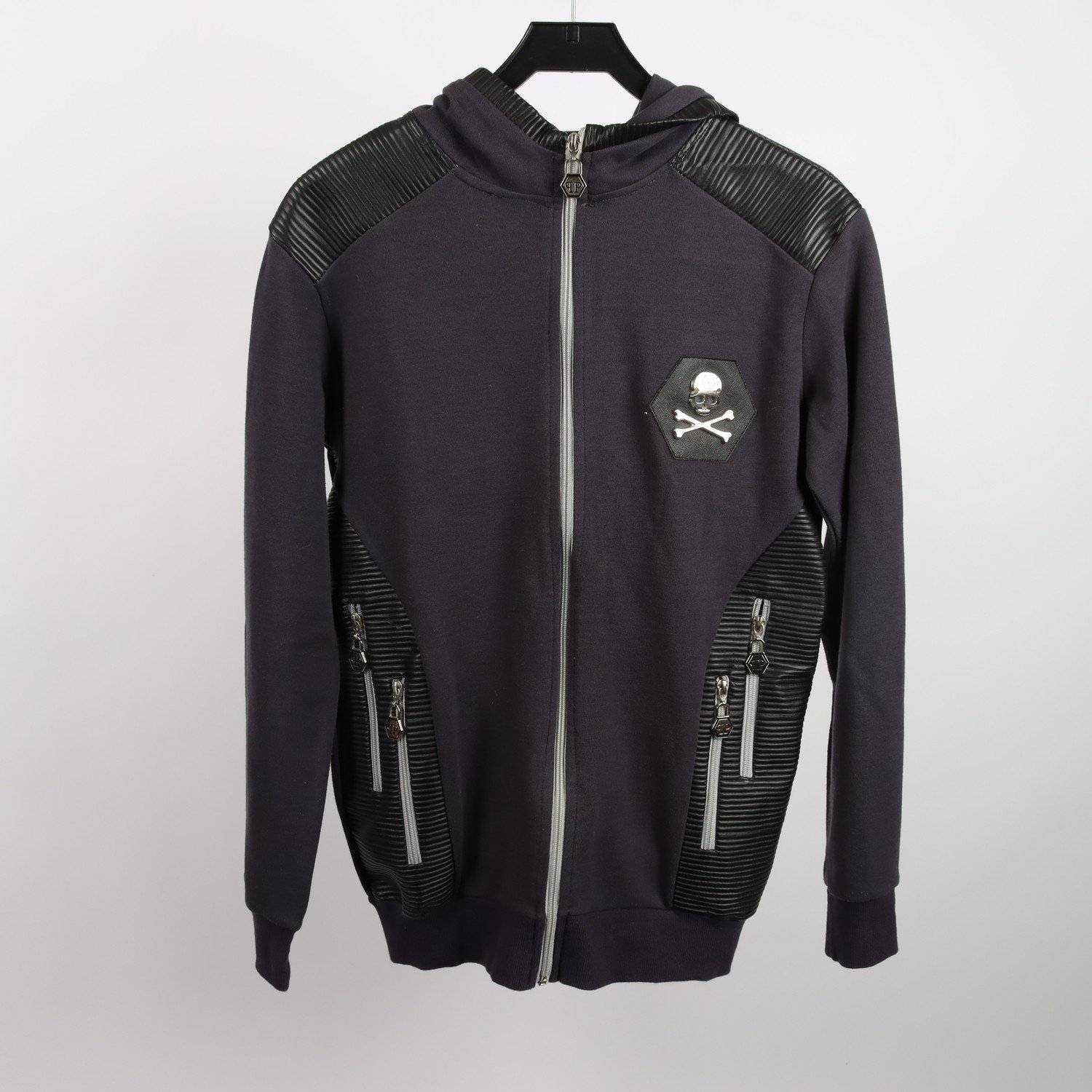 Hoodie, Philipp Plein, lila grå, stl. M