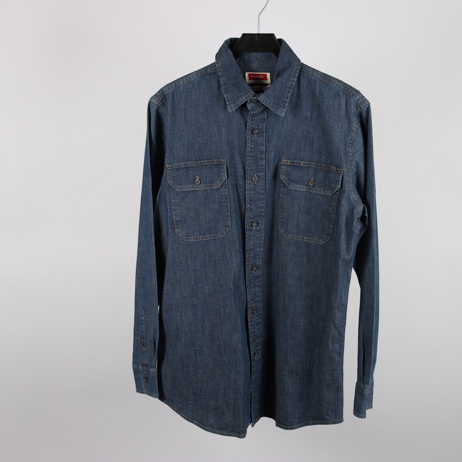 Jeansskjorta, Wrangler, blå, stl. S