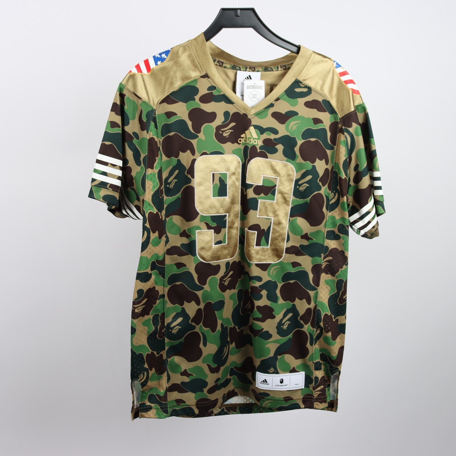 Tröja, Adidas x A Bathing Ape, mönstrad, stl. M
