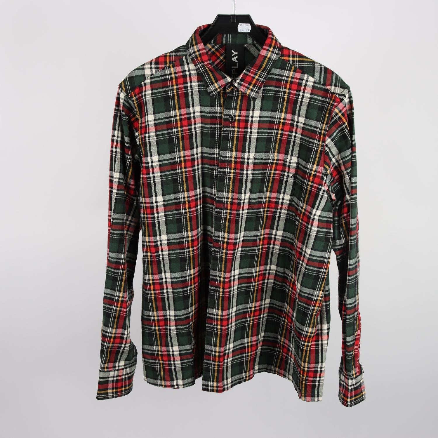 Skjorta, Replay, rutig, flanell, stl. XXL