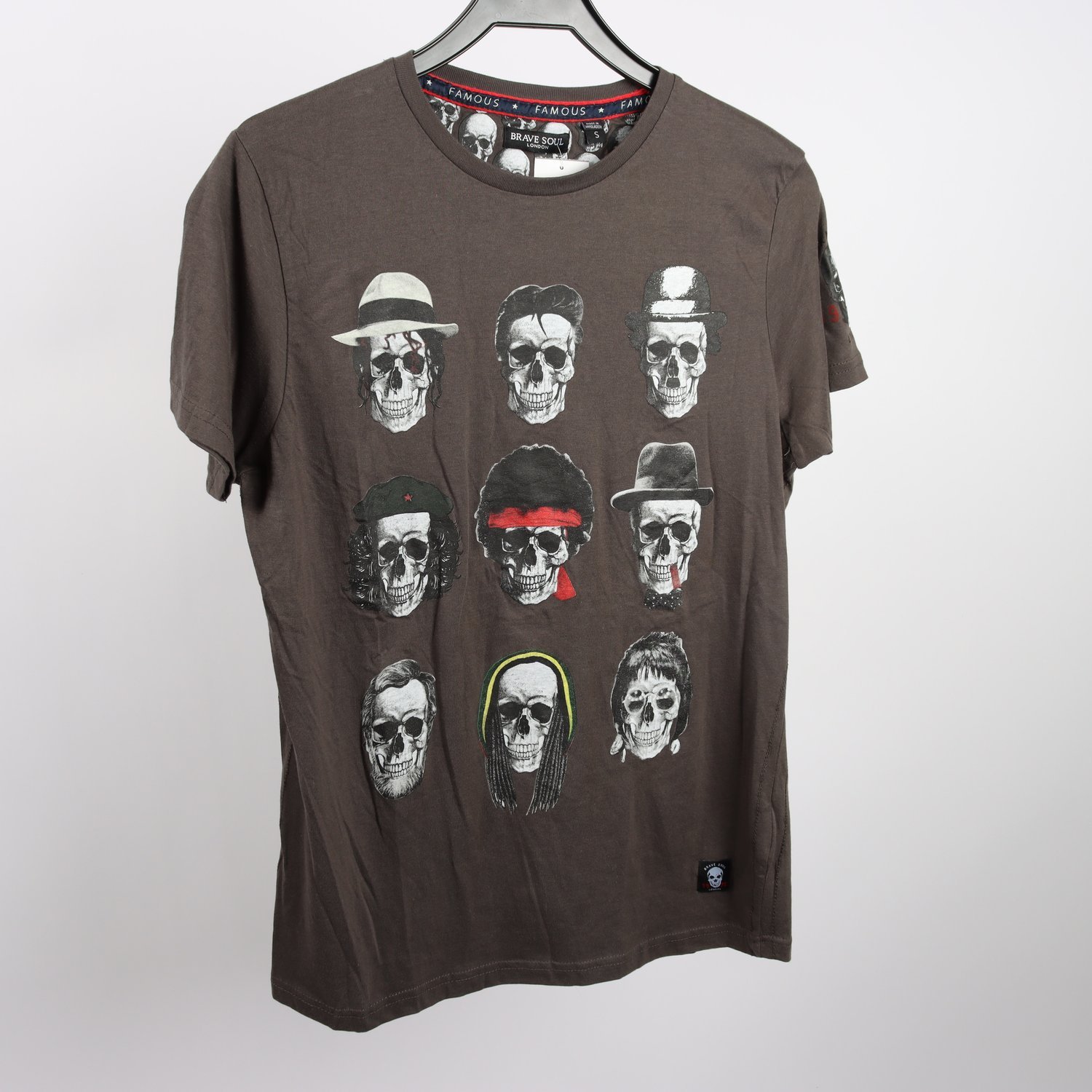 T-shirt, Brave Soul London, brun, stl. S