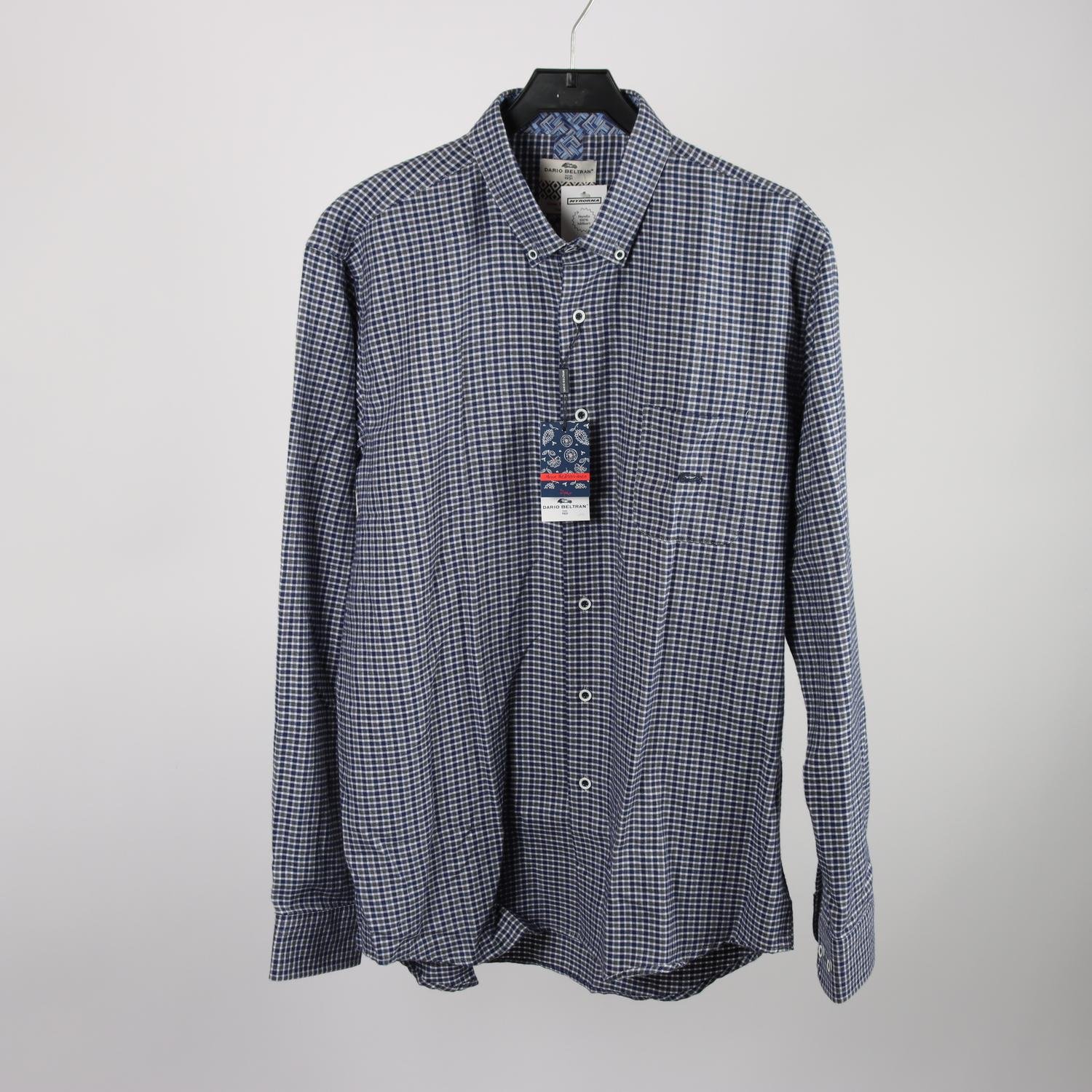 Skjorta, Dario Beltran, rutig, stl. 44 (XL)
