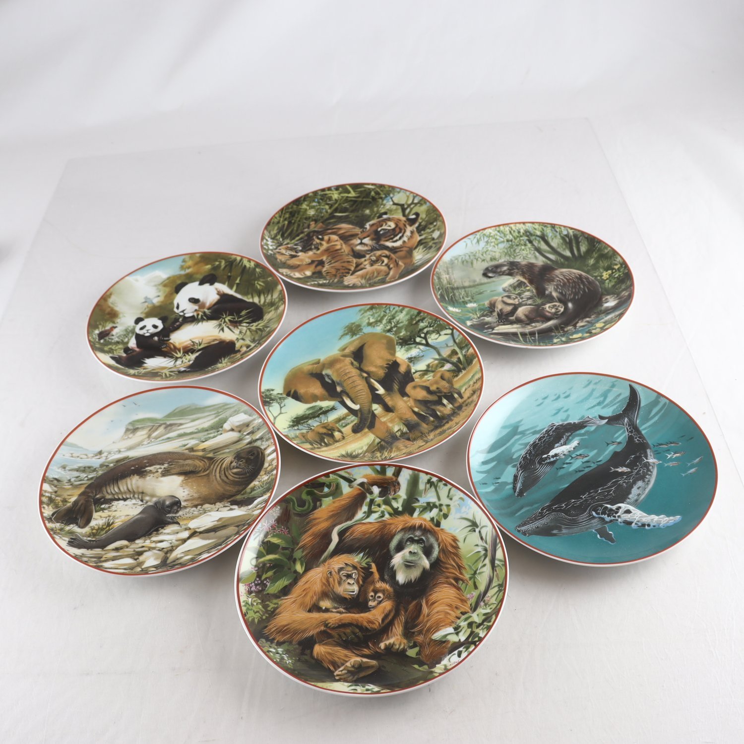 Väggtallrikar, World Wildlife Fund, Heinrich, Villeroy Boch. Samfraktas ej.