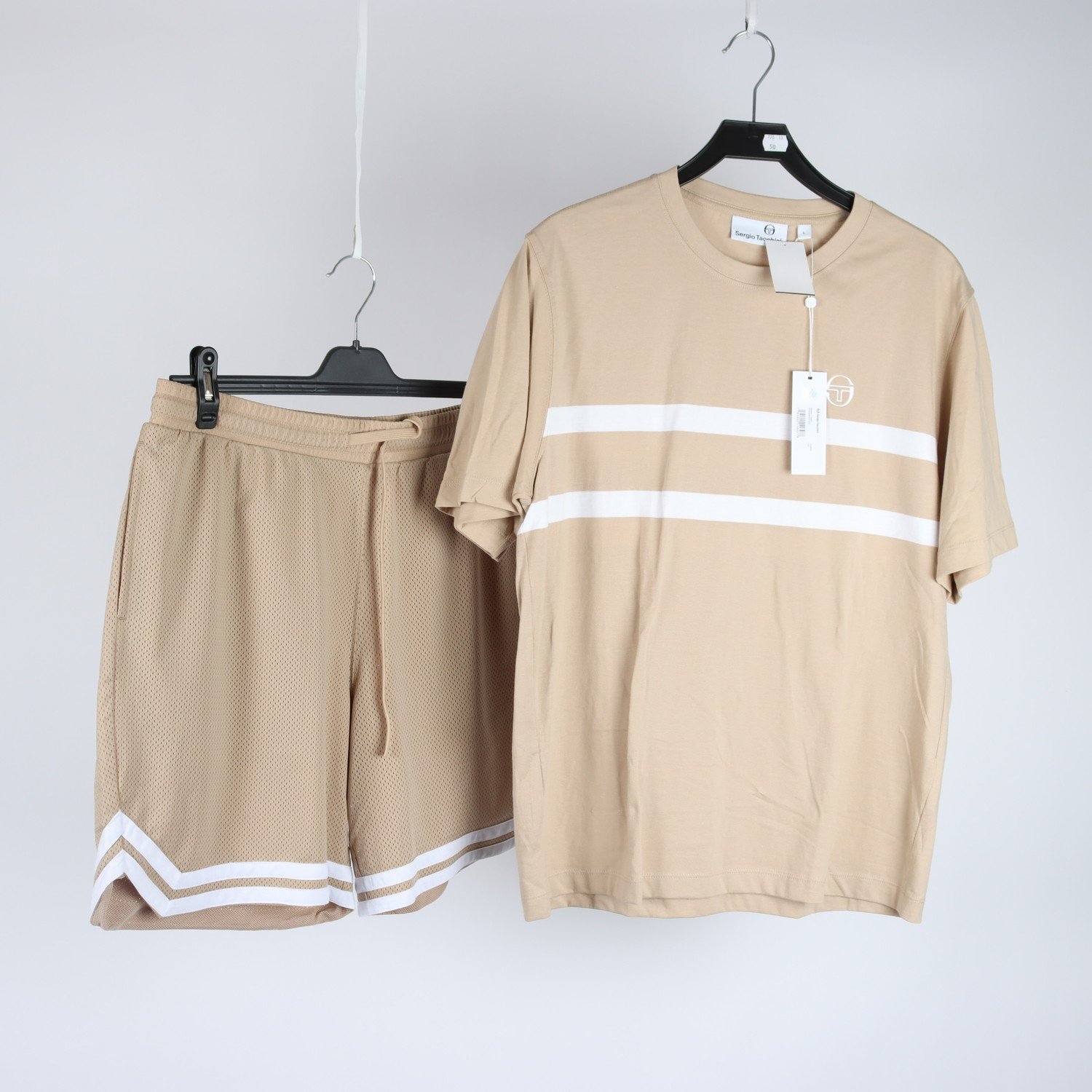Shorts+ T-shirt, Sergio Tacchini, beige, stl. L.