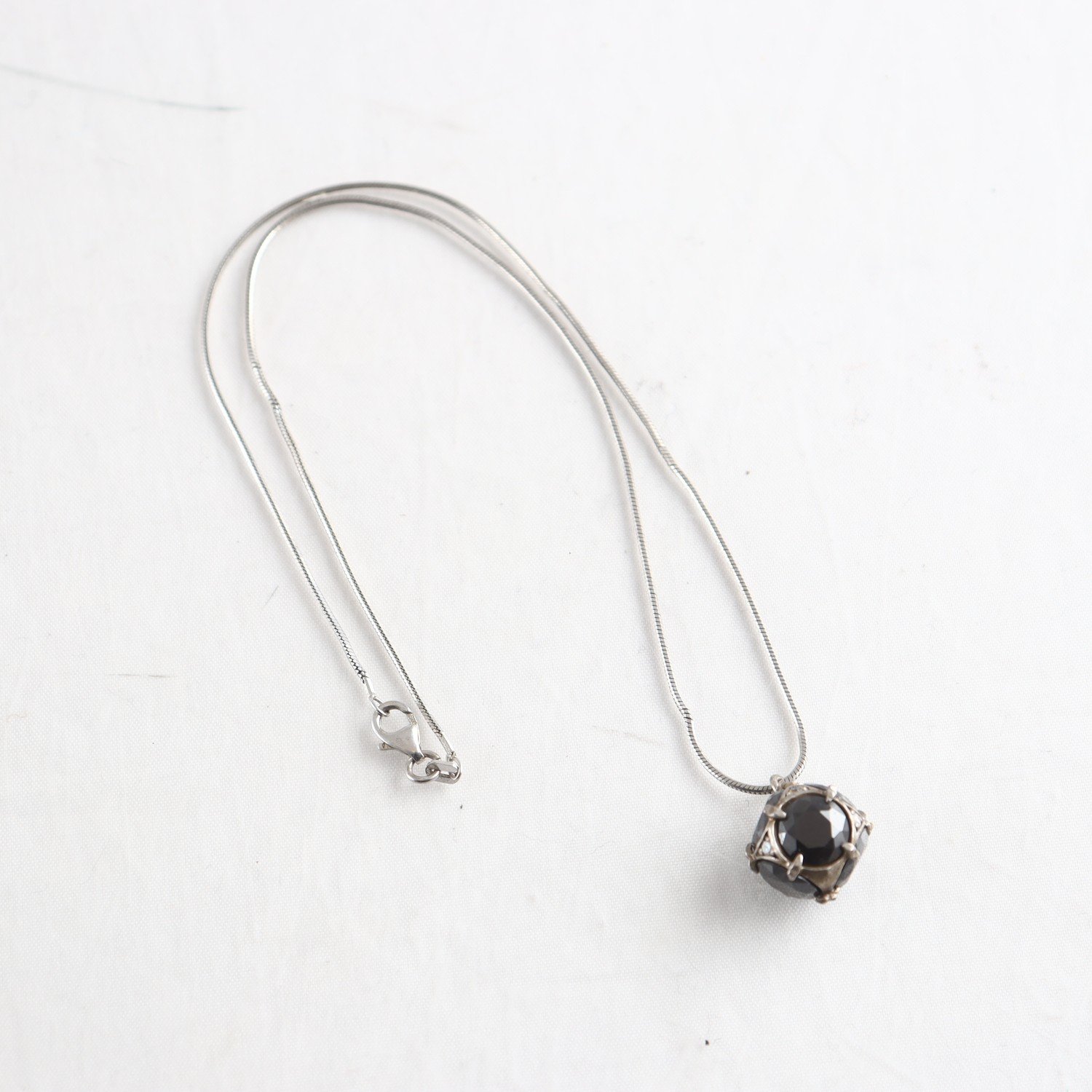 Halsband & Hänge, Silver, Glas, Brv: 9,4 g