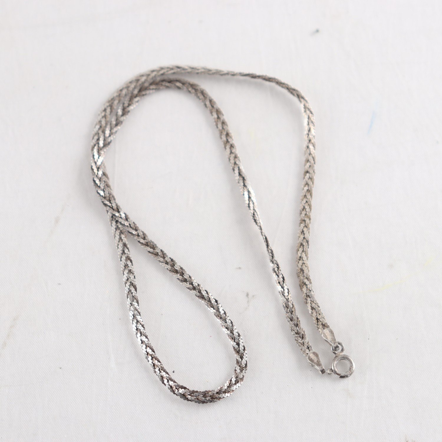 Halsband, Manglad, Silver, Vikt: 5,6 g