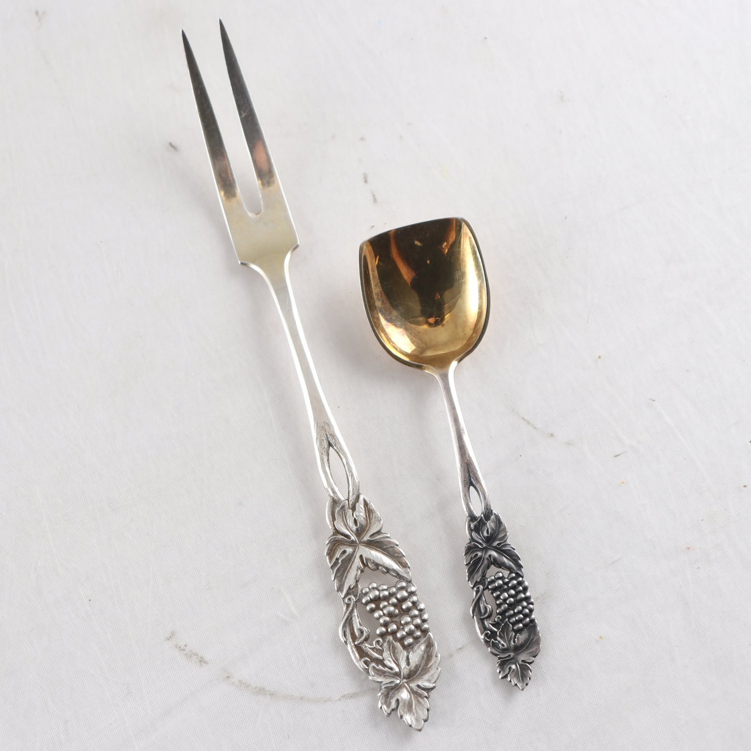 Kryddsked, sillgaffel, silver, Tavastehus, 1944, 1972, 2 st