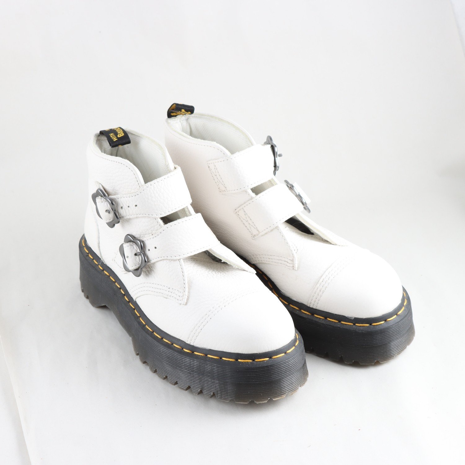 Kängor, Dr. Martens, läder, platå, stl. 42
