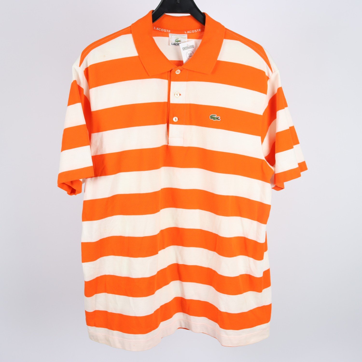 Pikétröja, Lacoste, randig, stl. 7 (XXL)