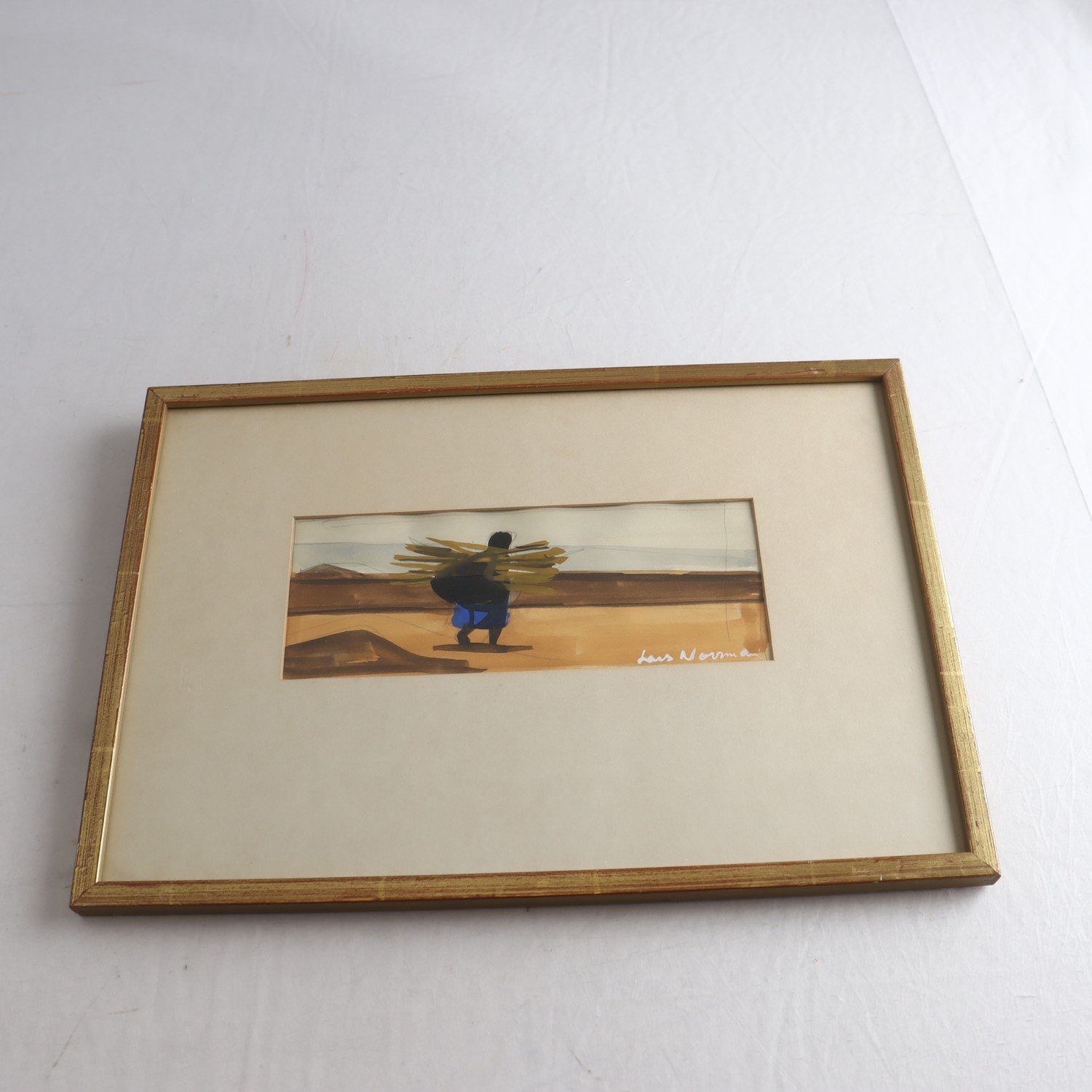 Akvarell, Lars Norrman, (1915-1979), Mexico, sign. 1961. Samfraktas ej.