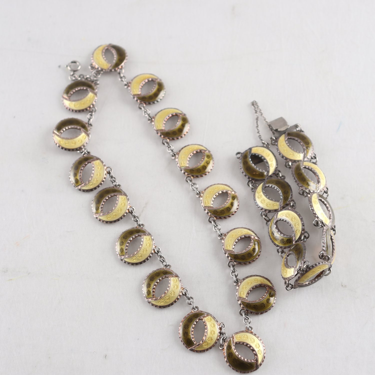 Smyckesset, Halsband & Armband, Silver, Brv: 79,2 g