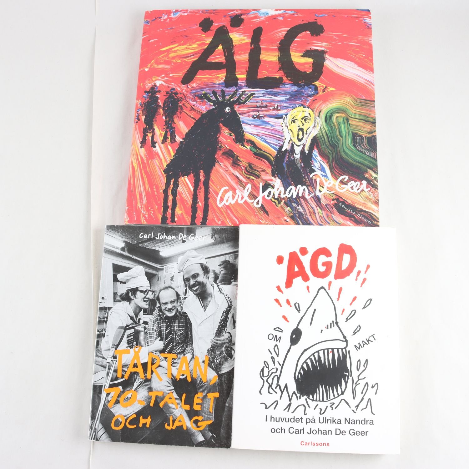 Carl Johan de Geer, bokpaket med 3 volymer