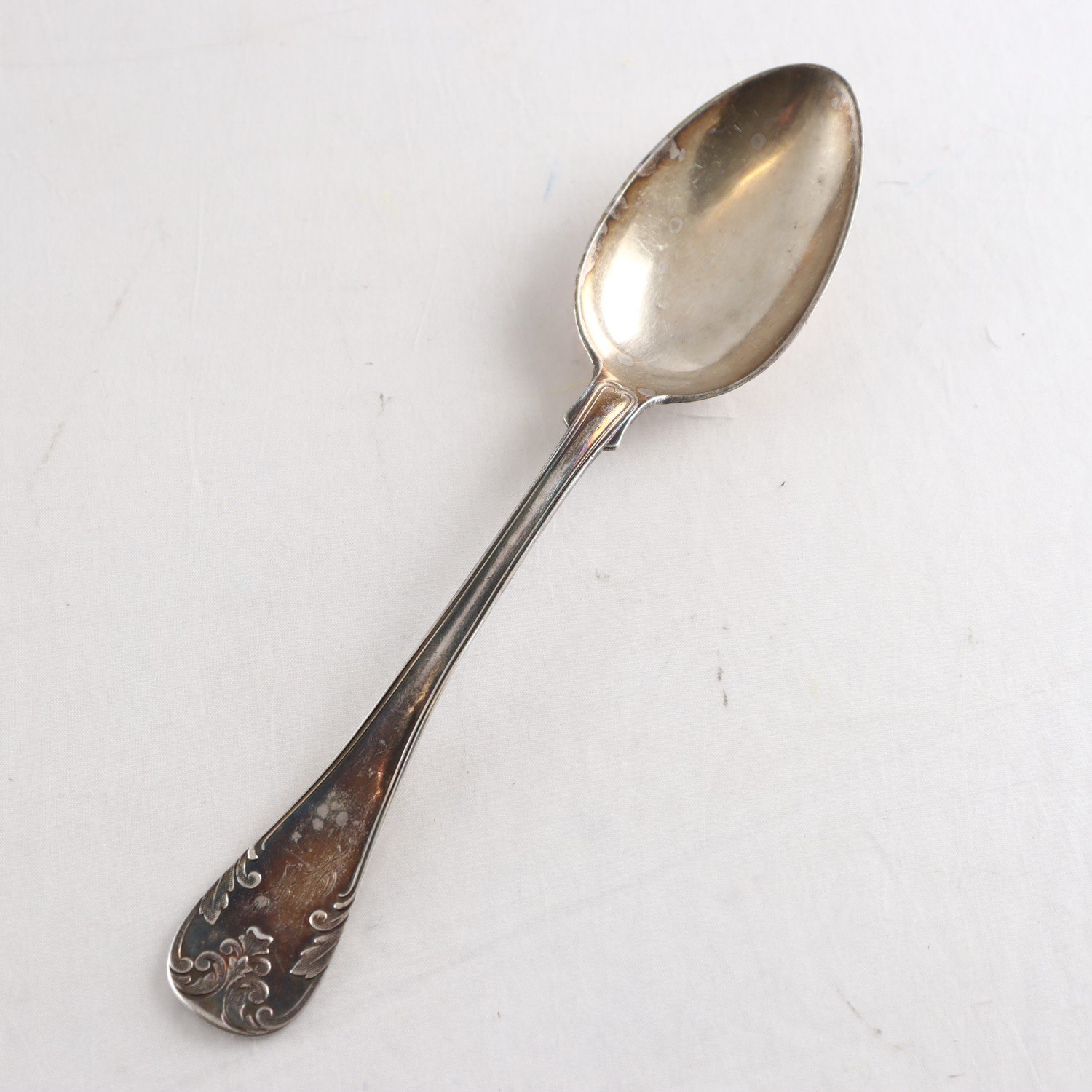 Soppsked, stämplad ABH kattfot H, silver.