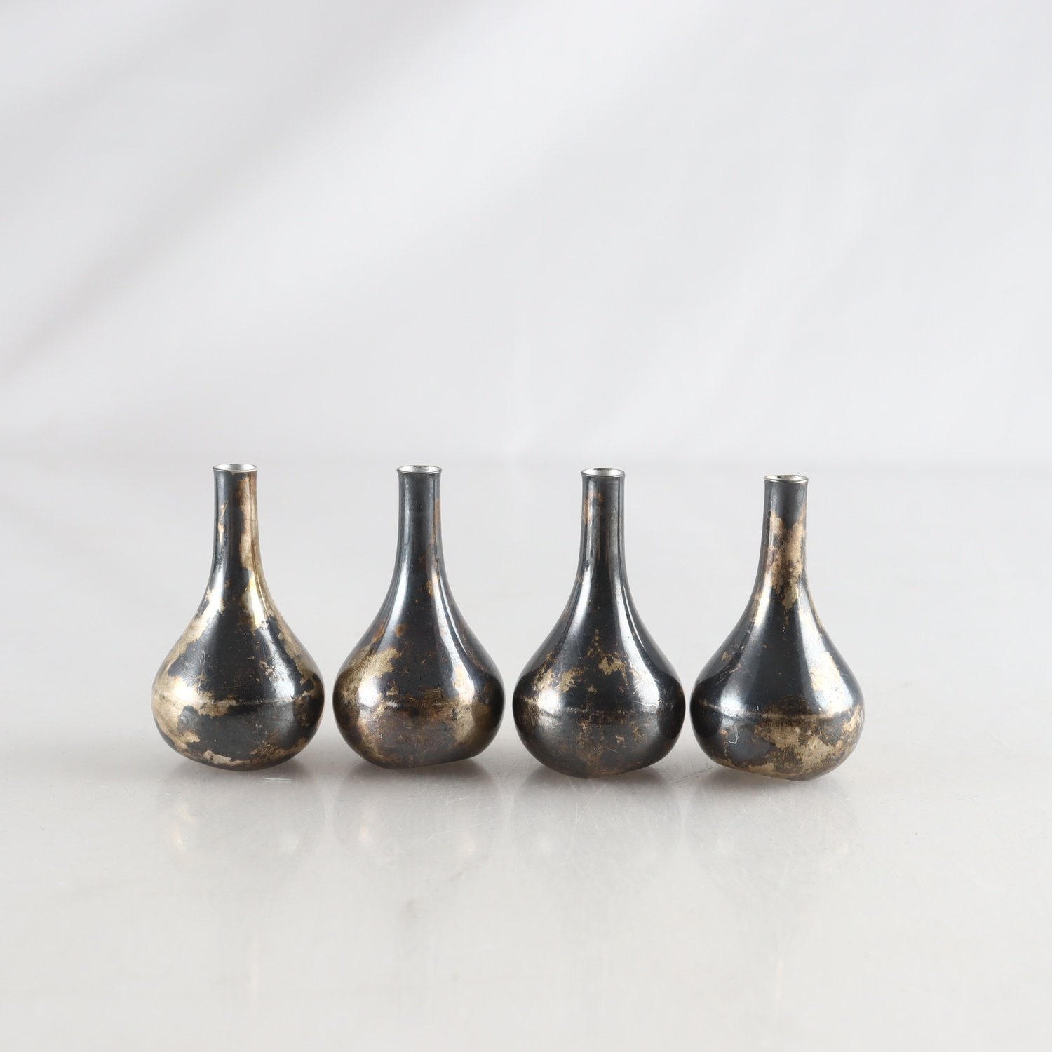 Ljusstakar, nysilver, Jens Quistgaard, Danmark, 4 st