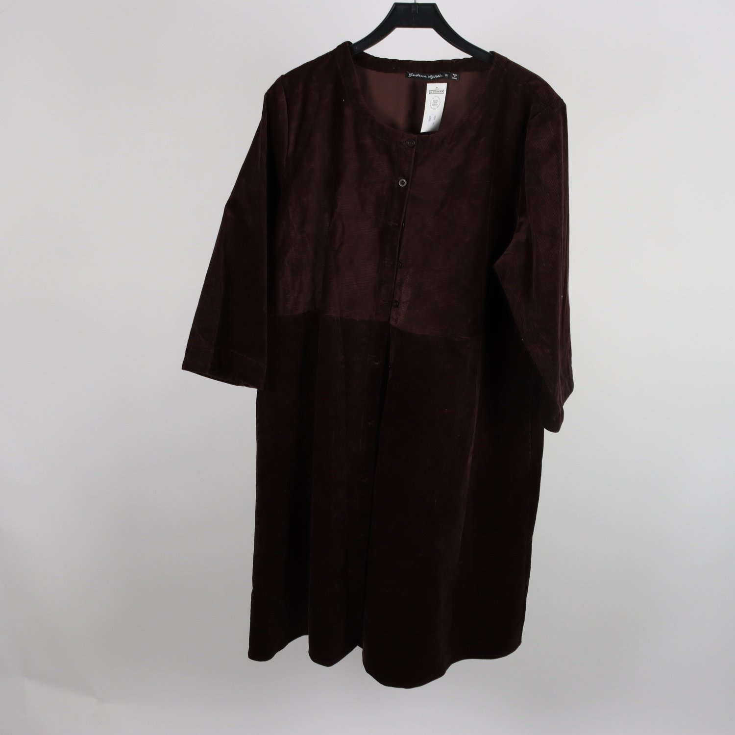 Klänning, Gudrun Sjödén, brun, manchester, stl. XL.