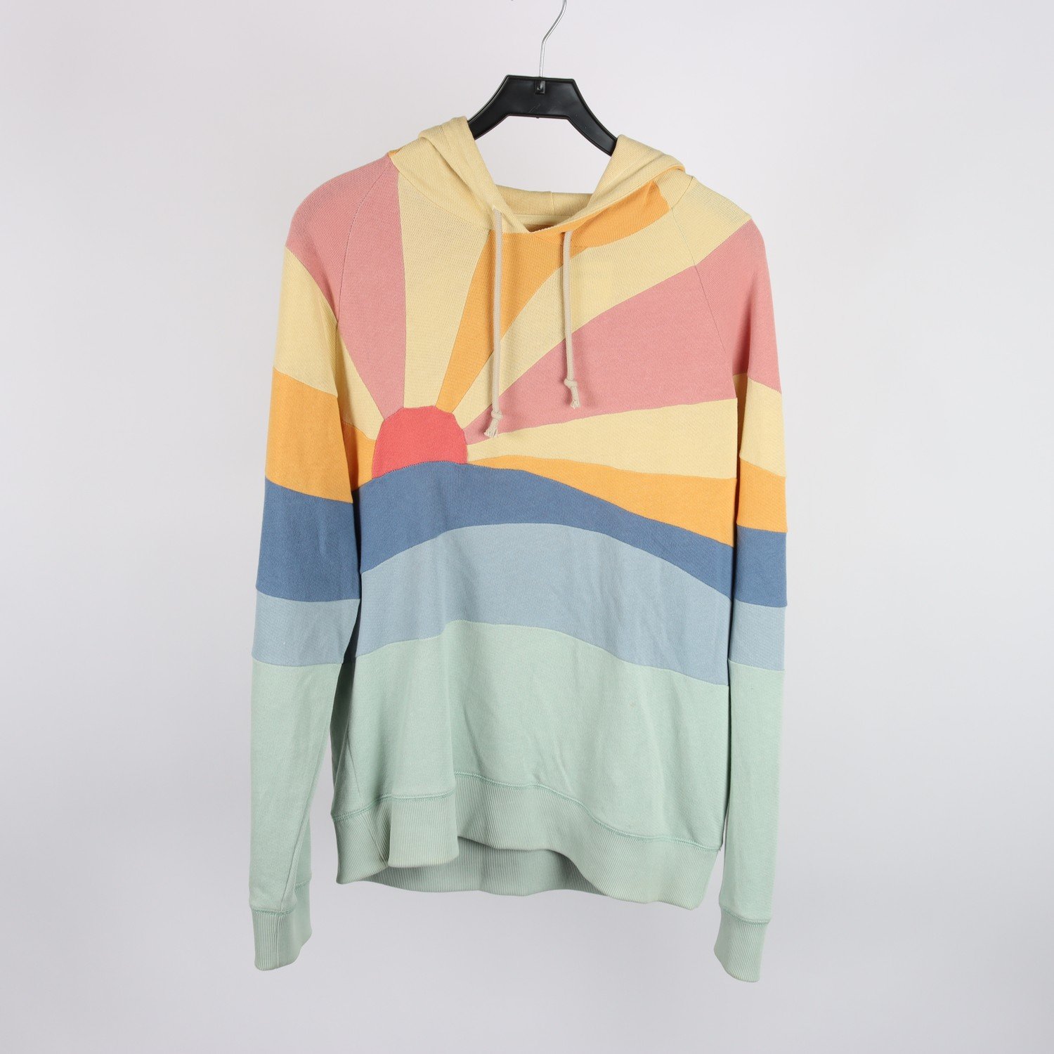 Hoodie, Faherty, blå, rosa, stl. L.