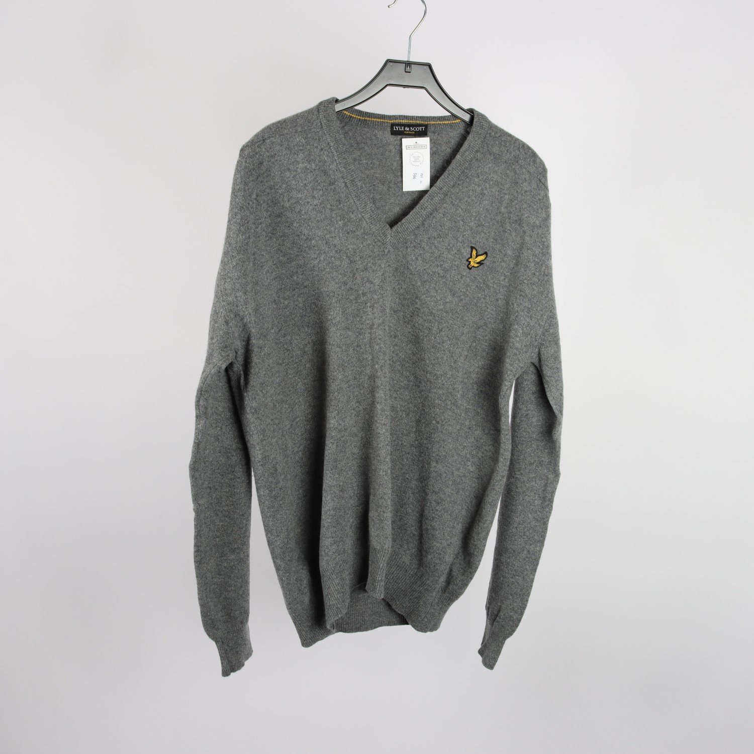 Tröja, Lyle & Scott, grå, ull, stl. XXL.