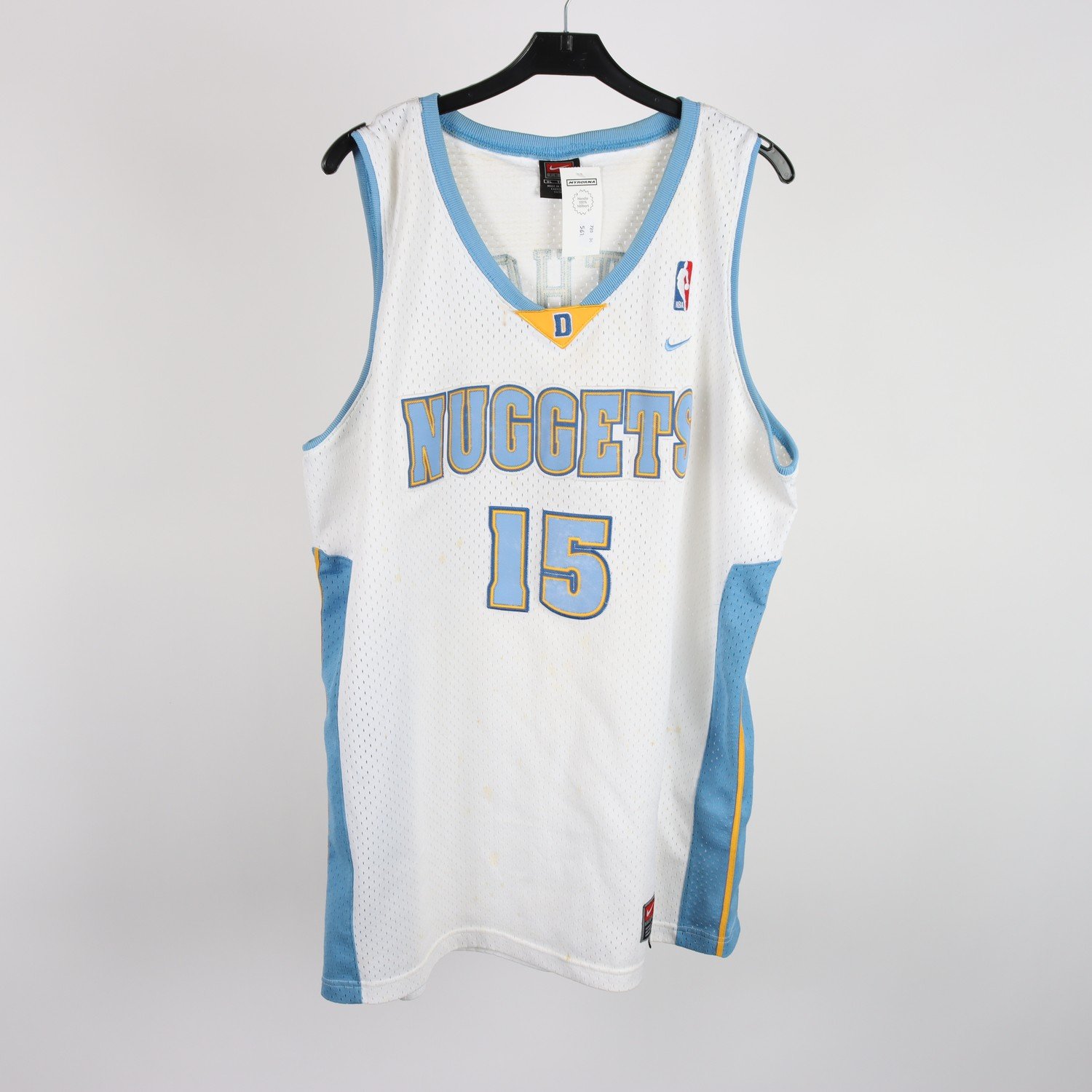 Linne, Nike, NBA, Nuggets, vit, blå, Anthony, stl. XL.